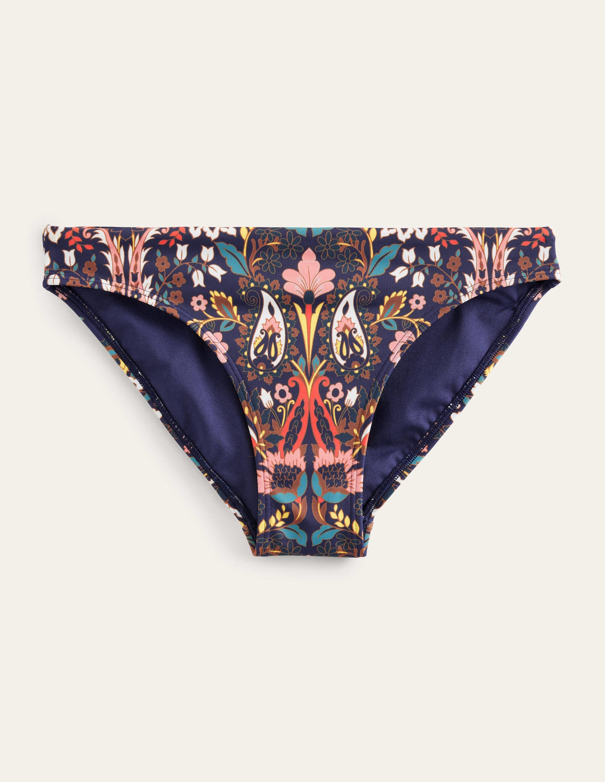 Classic Bikini Bottoms-Navy, Exotic Foliage - Image 2