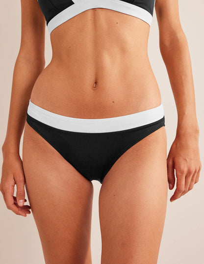 Ithaca Panel Bikini Bottoms-Black Colourblock