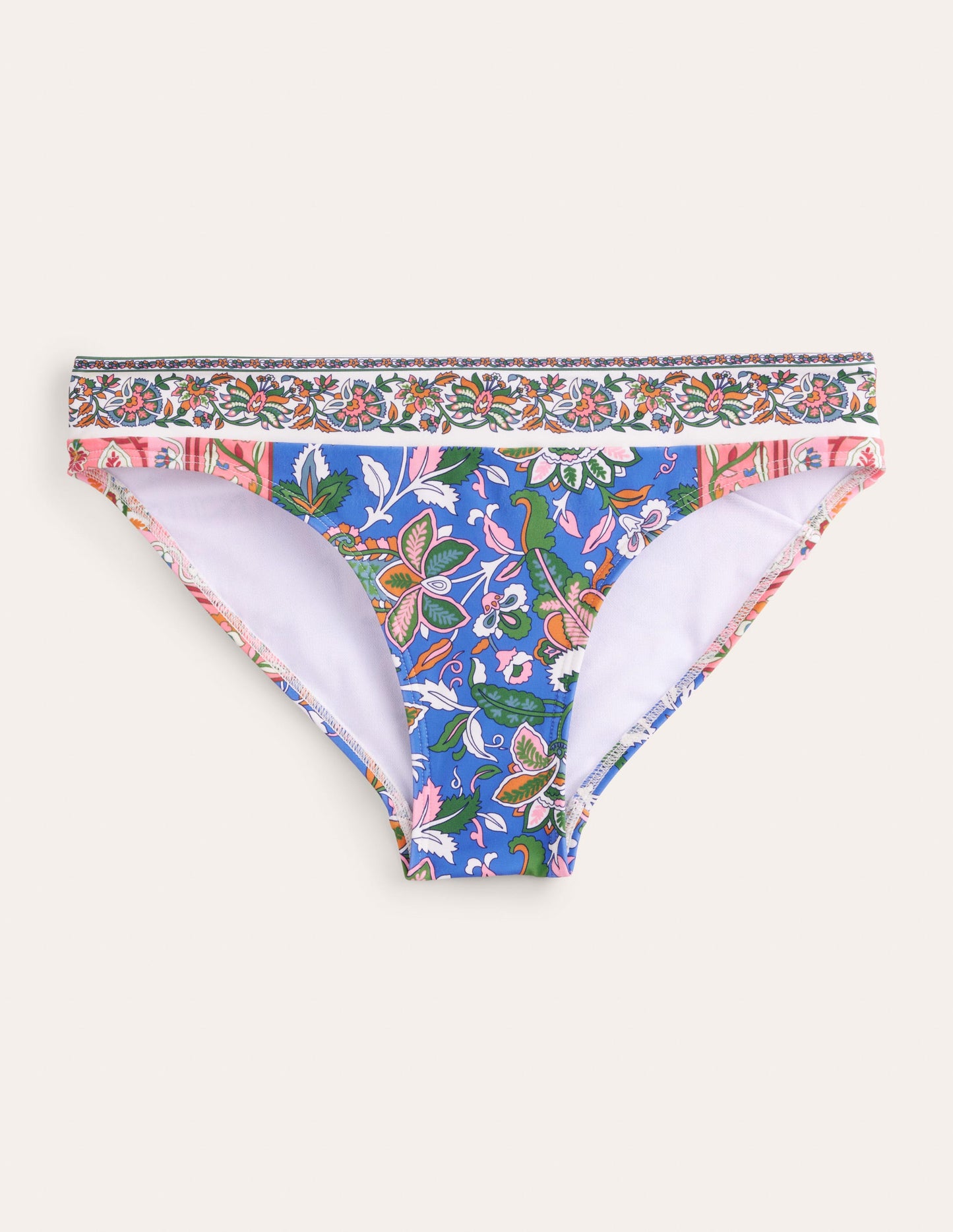 Ithaca Panel Bikini Bottoms-Delft, Paisley Vine