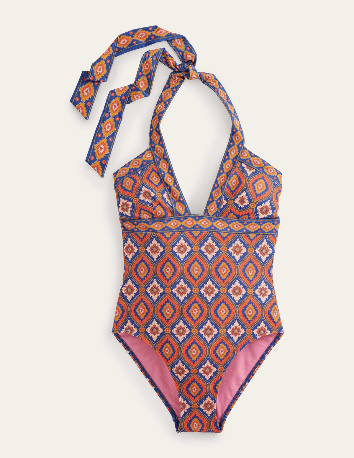 Ithaca Halter Swimsuit-Vermillion, Exotic Diamond-5