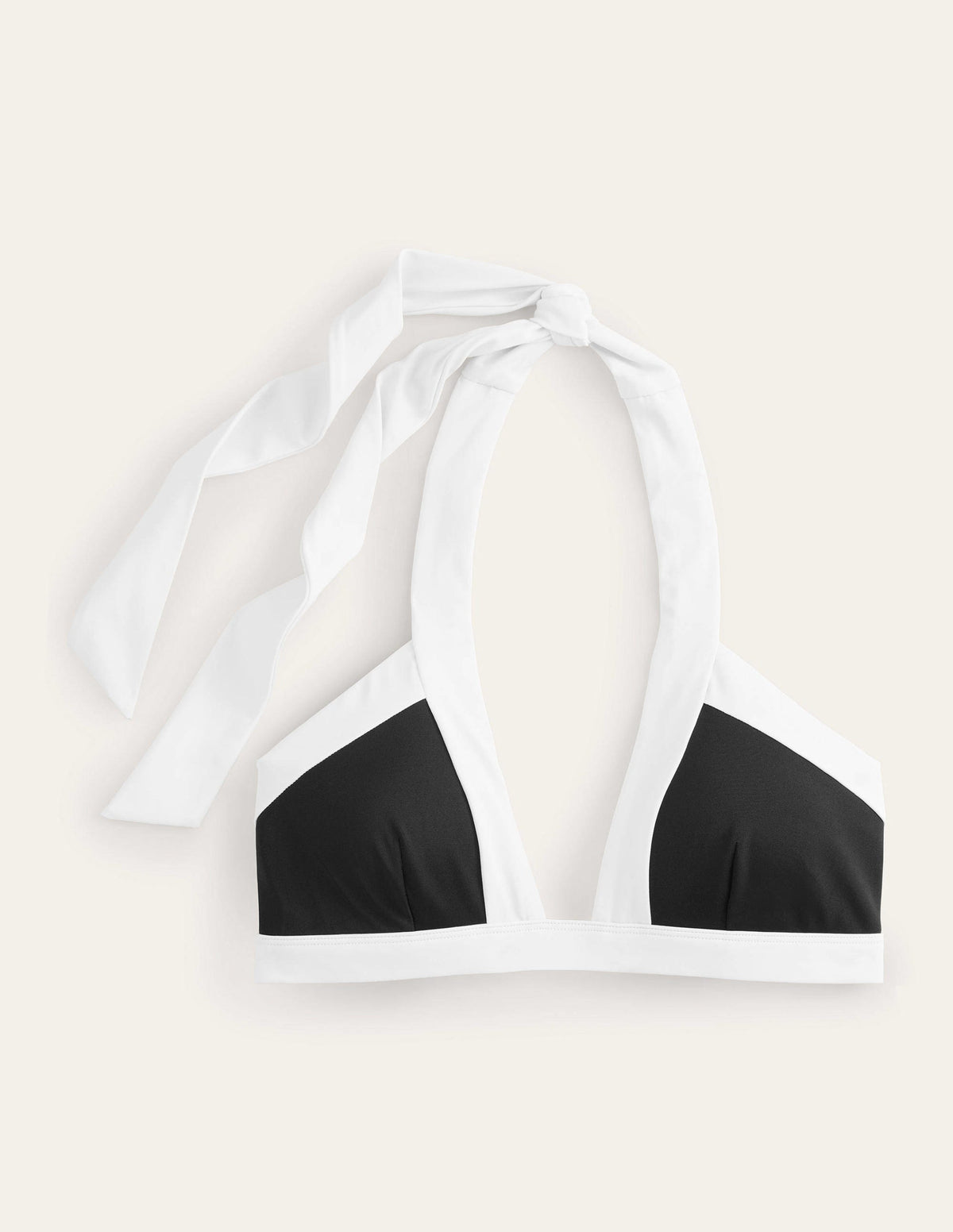 Ithaca Halter Bikini Top-Black Colourblock - Image 12
