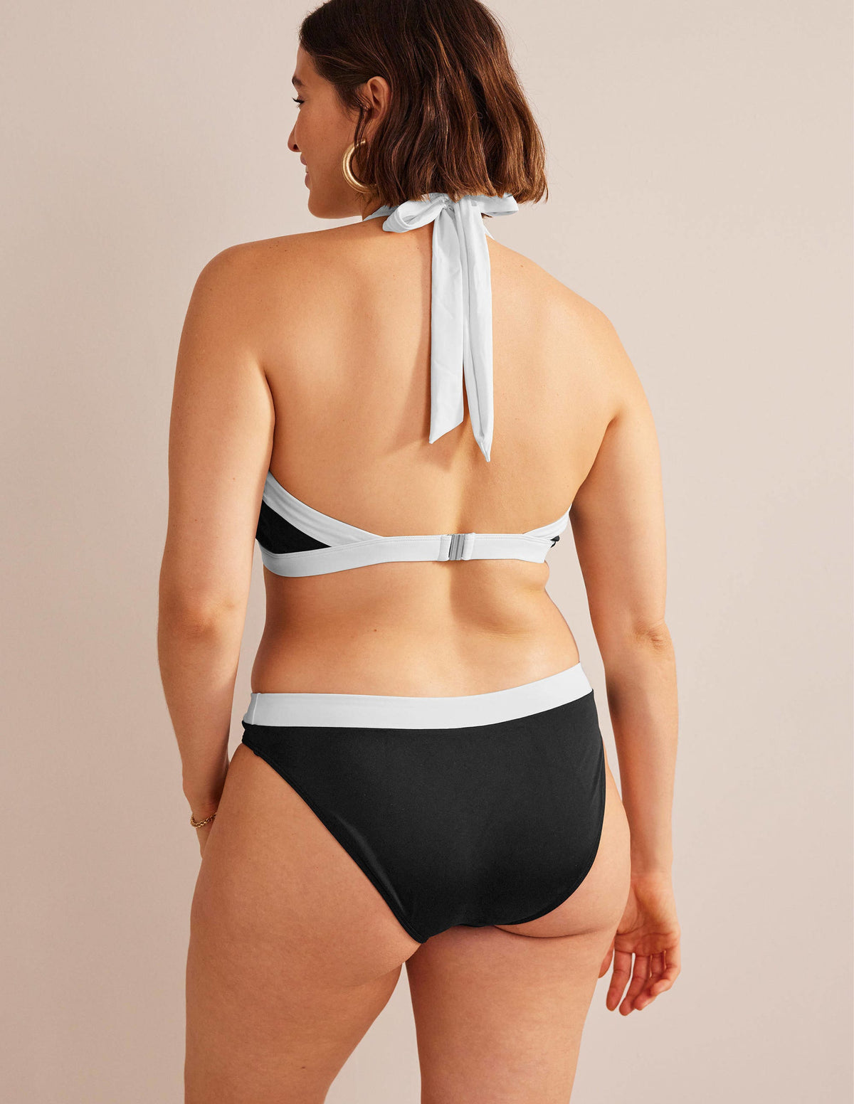 Ithaca Halter Bikini Top-Black Colourblock - Image 7