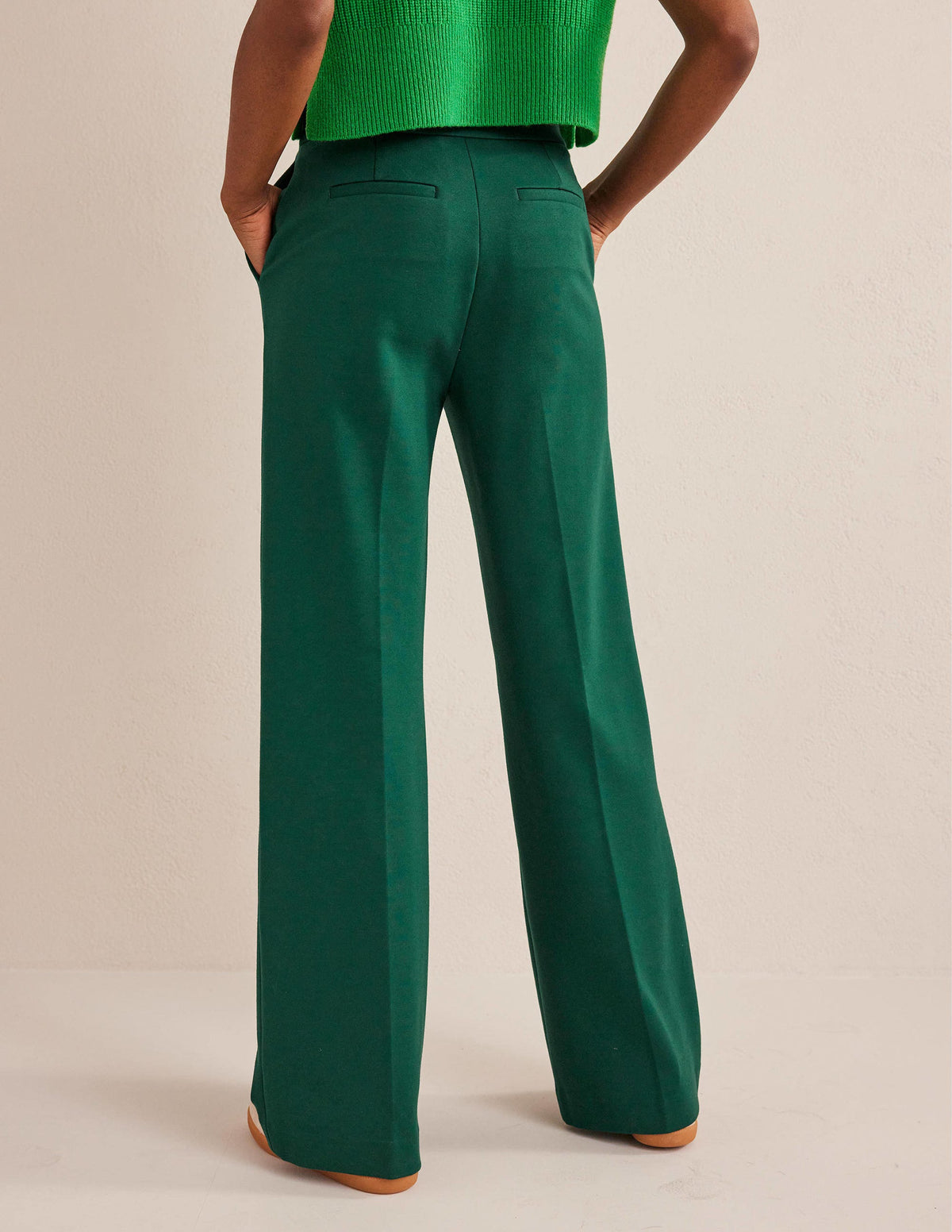 Westbourne Ponte Pants-Emerald Night-3