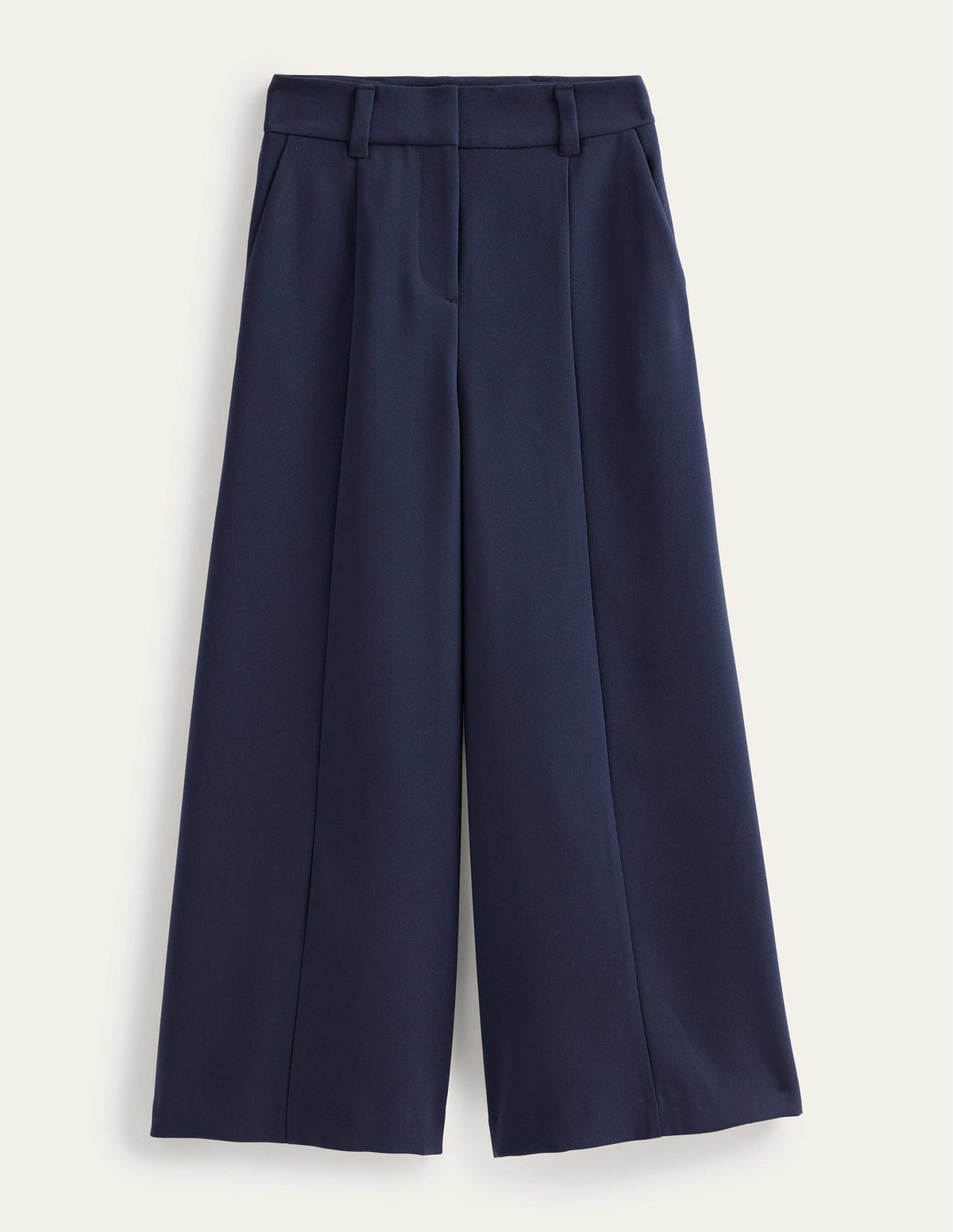 Fluid Wide Leg Culottes-Navy-2