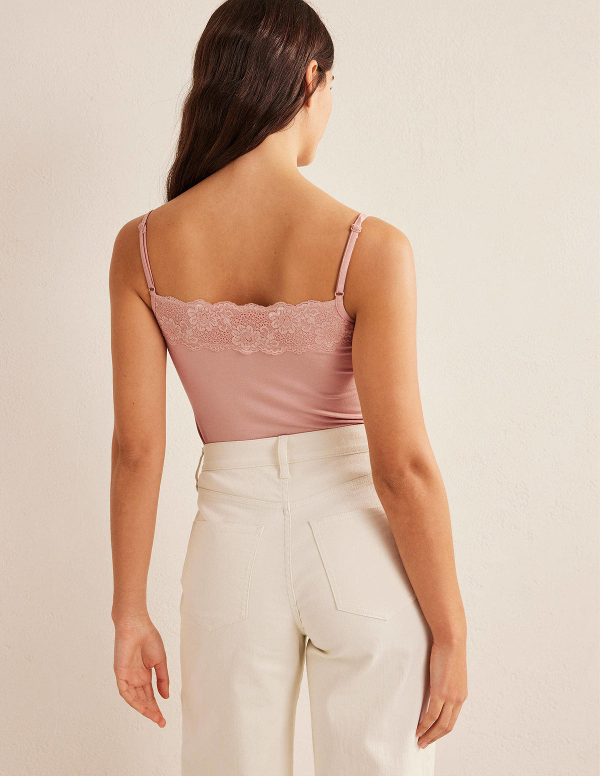Lace Cami Top-Light Beige - Image 3