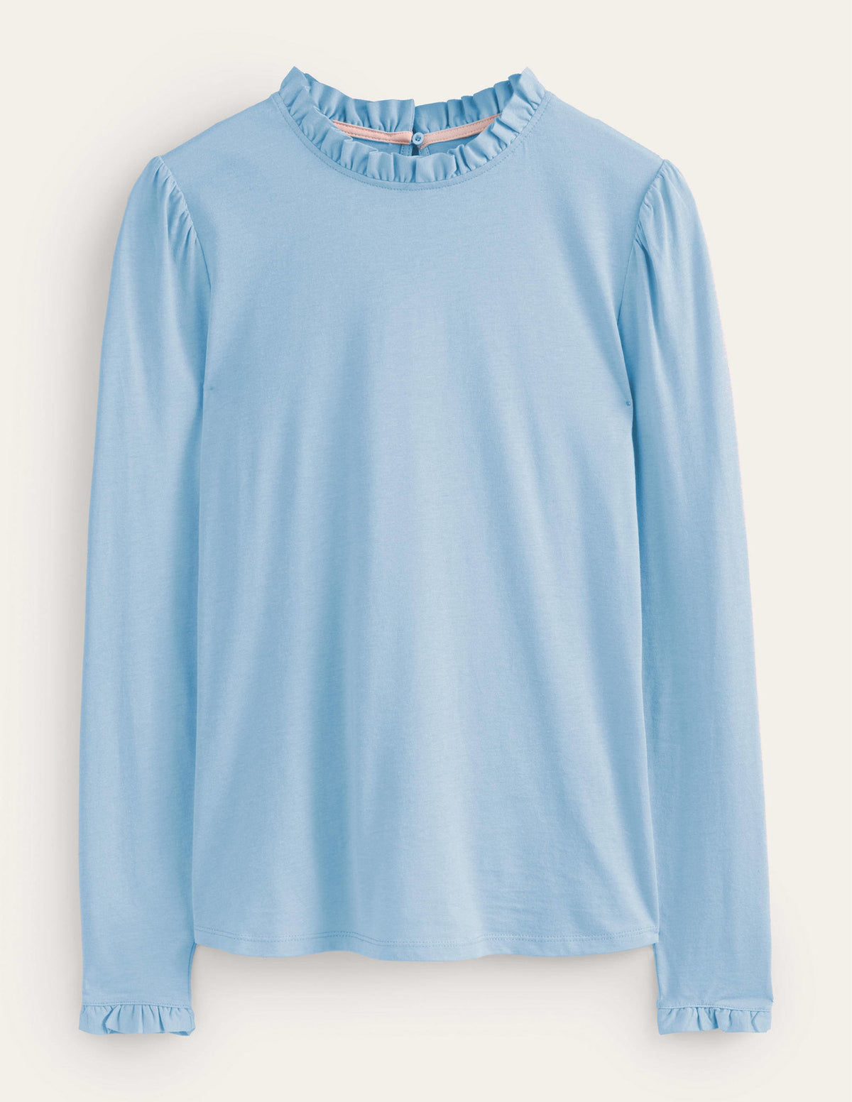 Supersoft Frill Detail Top-Delph Blue-5