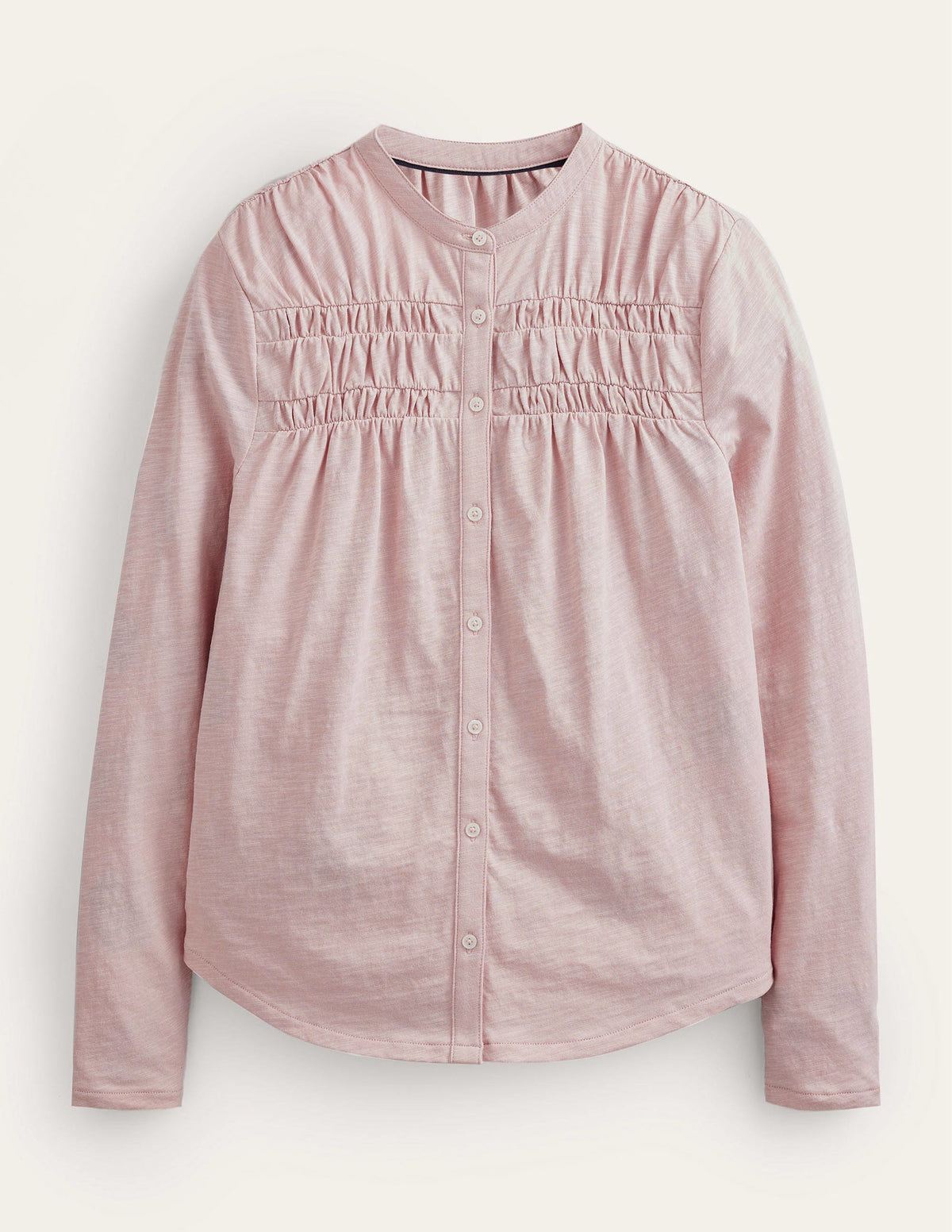 Ruched Yoke Detail Shirt-Milkshake - Image 5