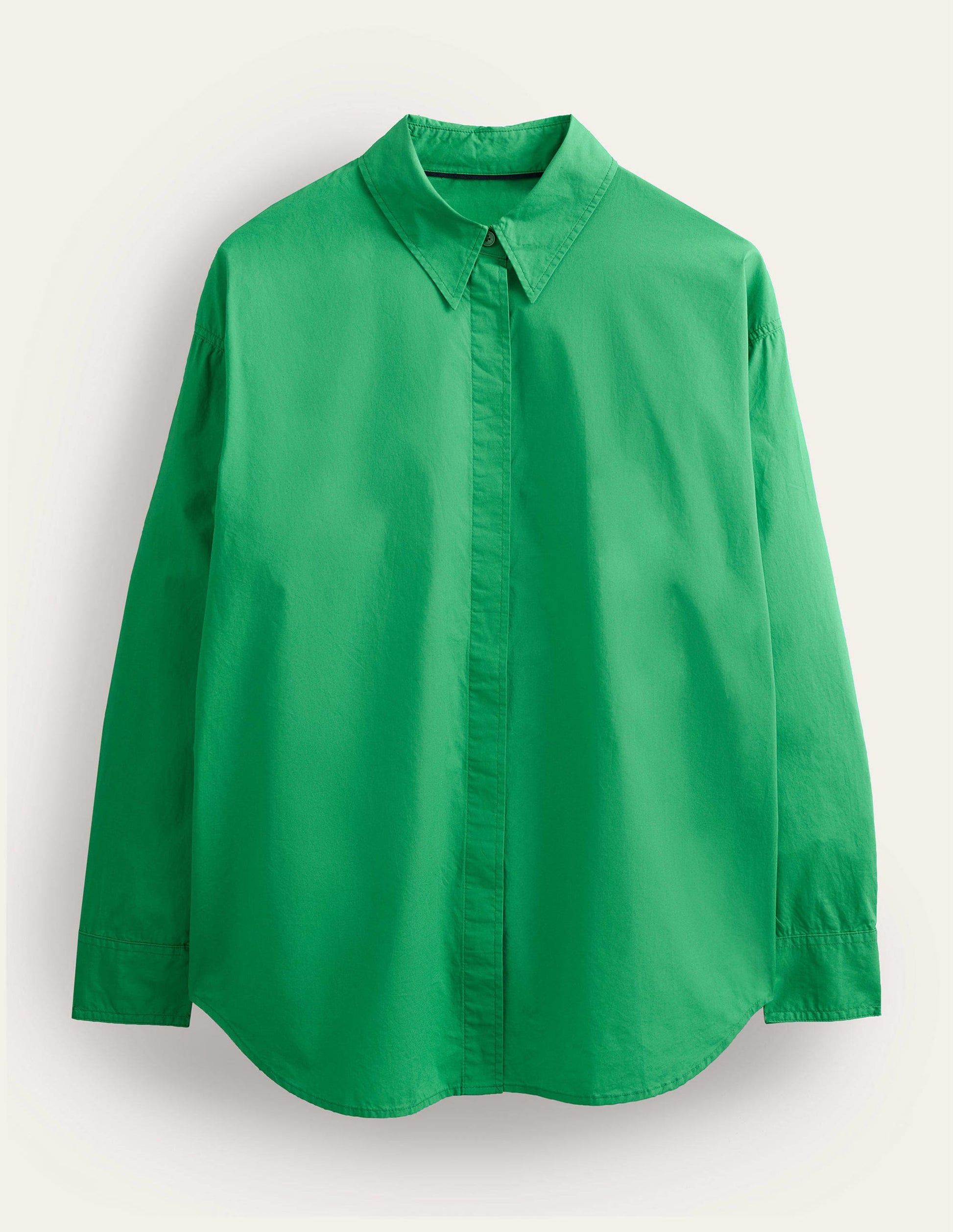 Oversized Cotton Shirt-Green Bee-7