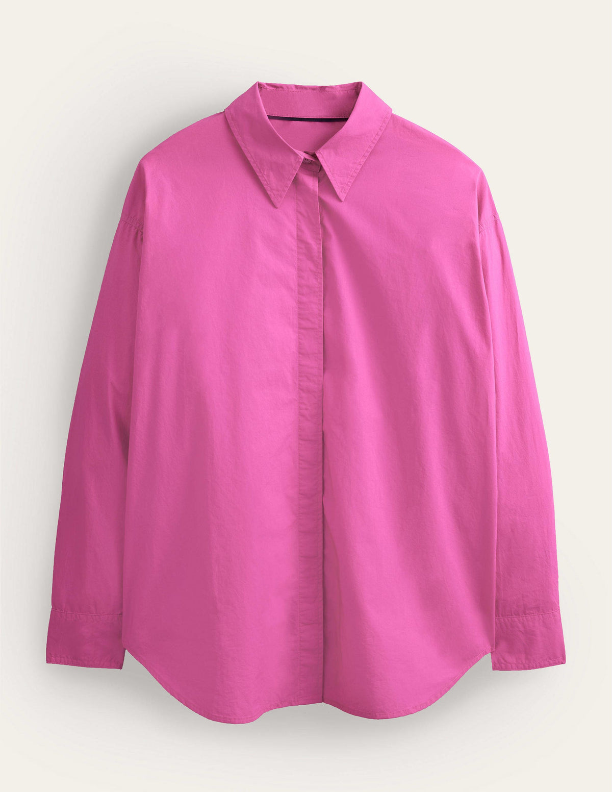 Oversized Cotton Shirt-Fuchsia Fedora - Image 6