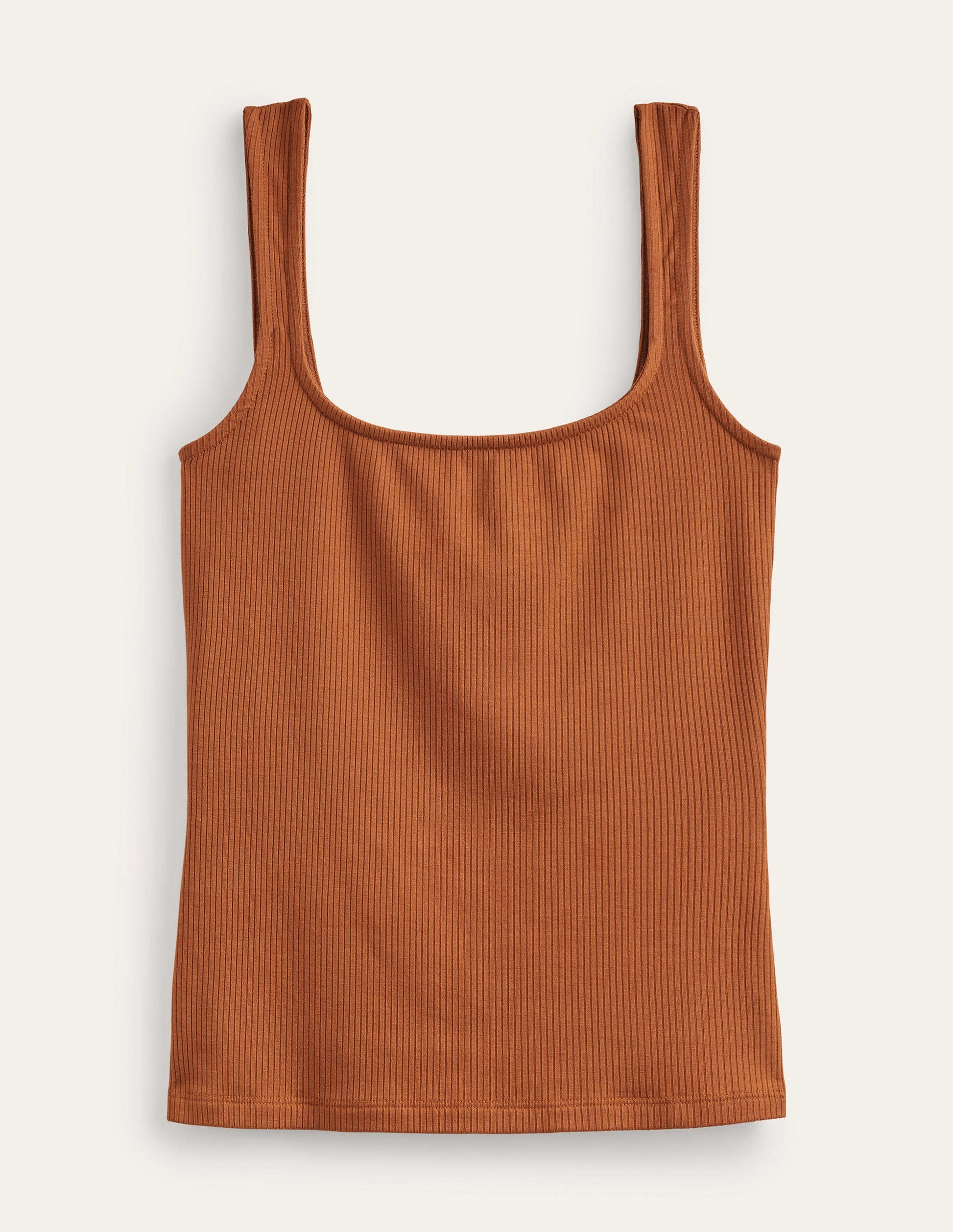 Soft Ribbed Tank-Pumpkin-6