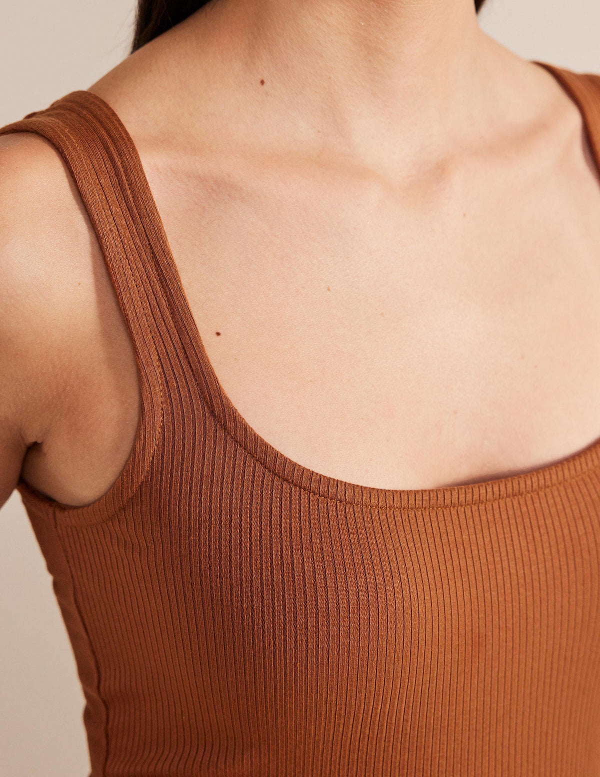 Soft Ribbed Tank-Pumpkin-2