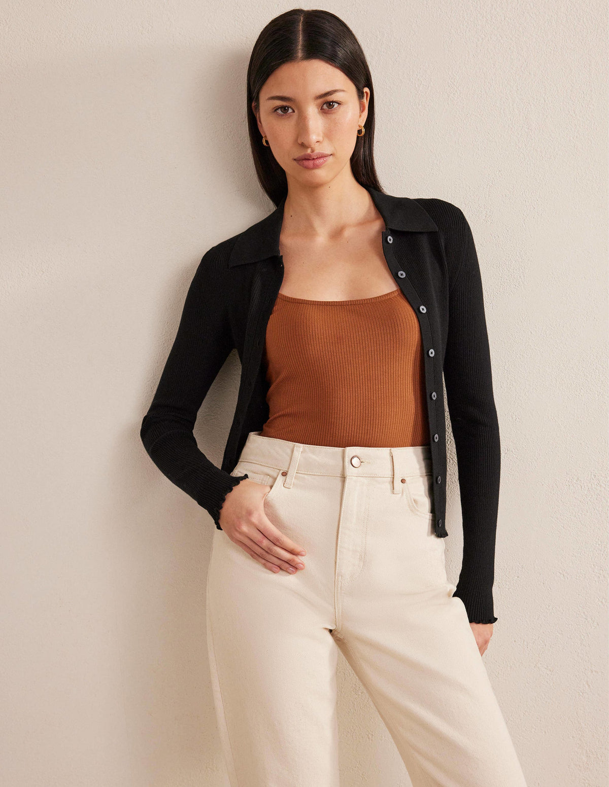 Soft Ribbed Tank-Pumpkin - Image 4