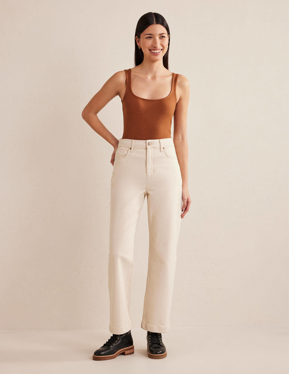 Soft Ribbed Tank-Pumpkin-5