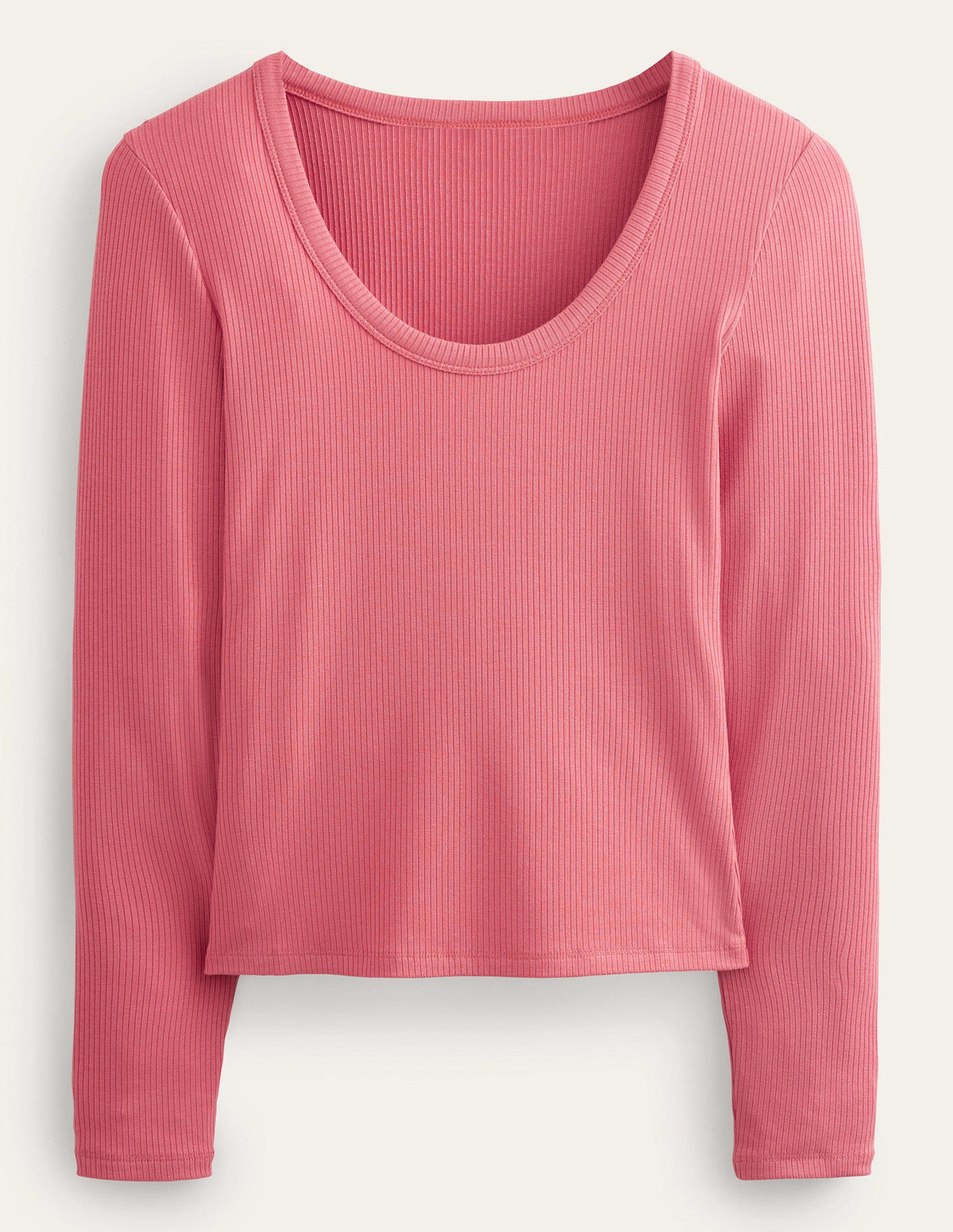 Soft Ribbed Scoop Neck Top-Fox - Image 5