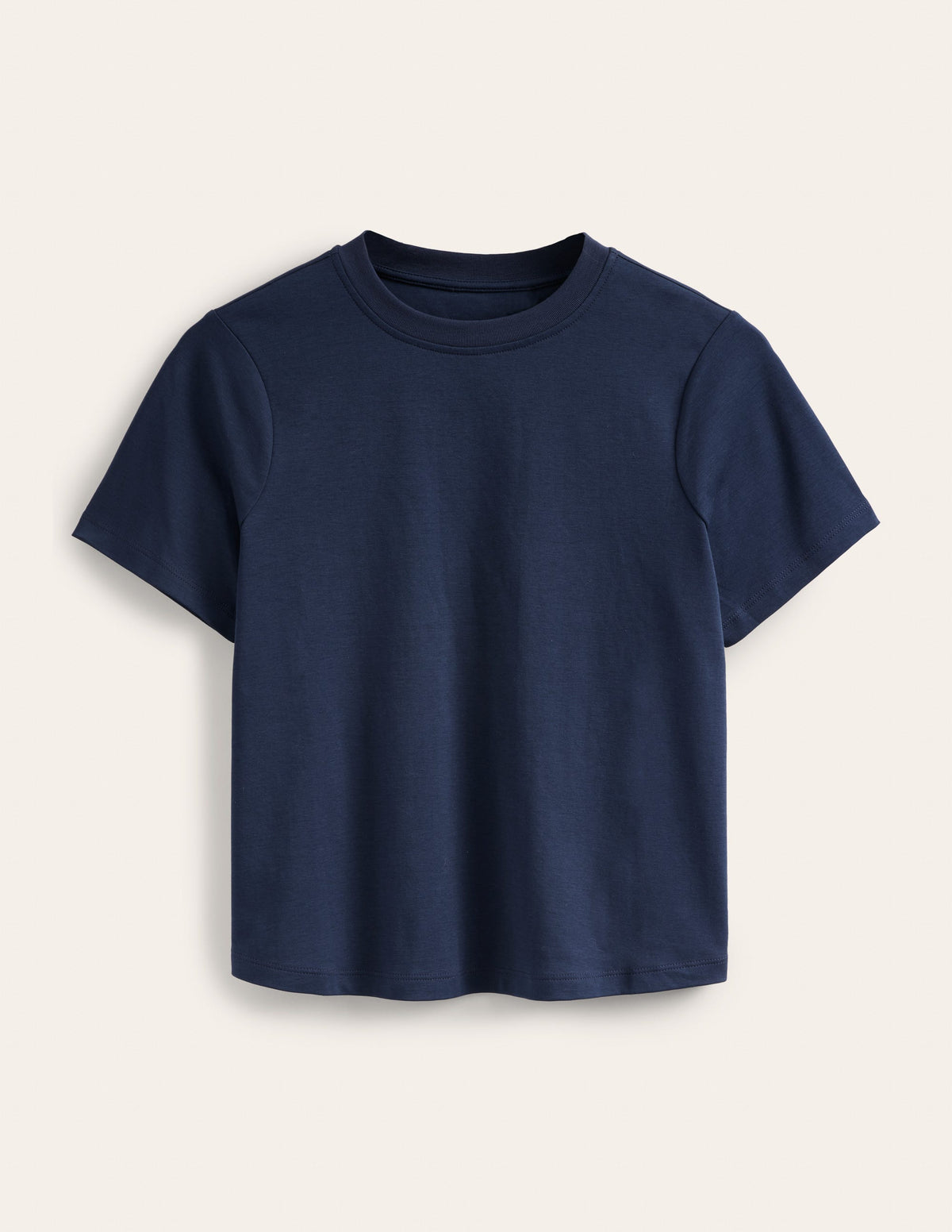 Cotton Crew Neck T-Shirt-Navy - Image 6