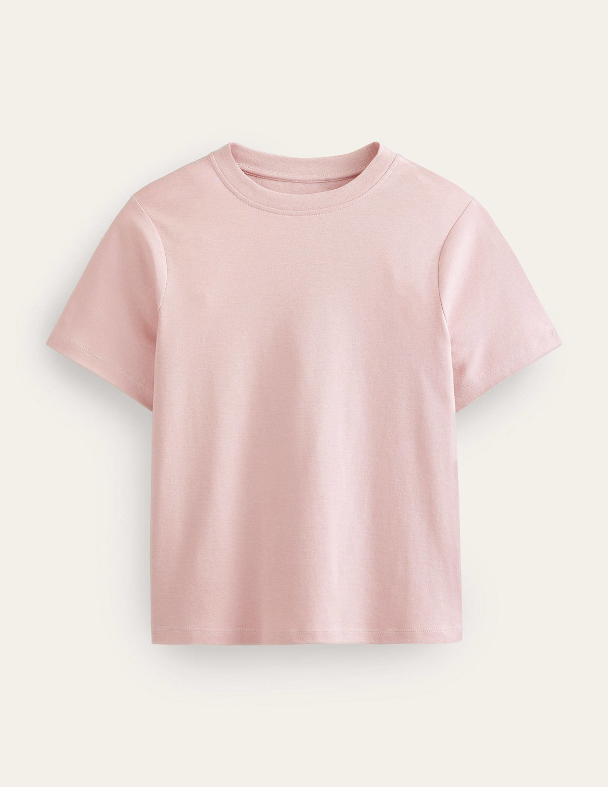 Cotton Crew Neck T-Shirt-Milkshake - Image 5