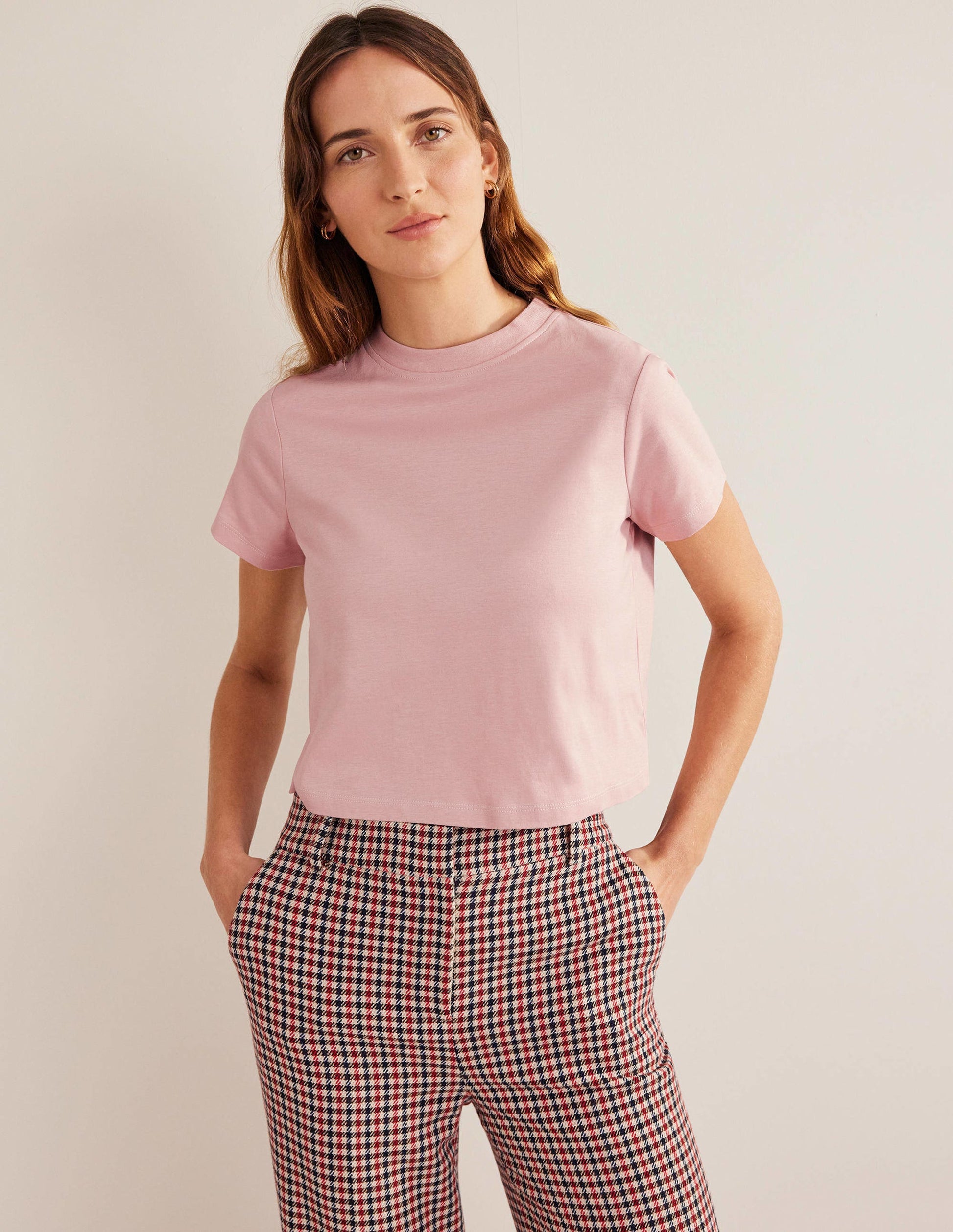Cropped Cotton T-Shirt-Milkshake-1