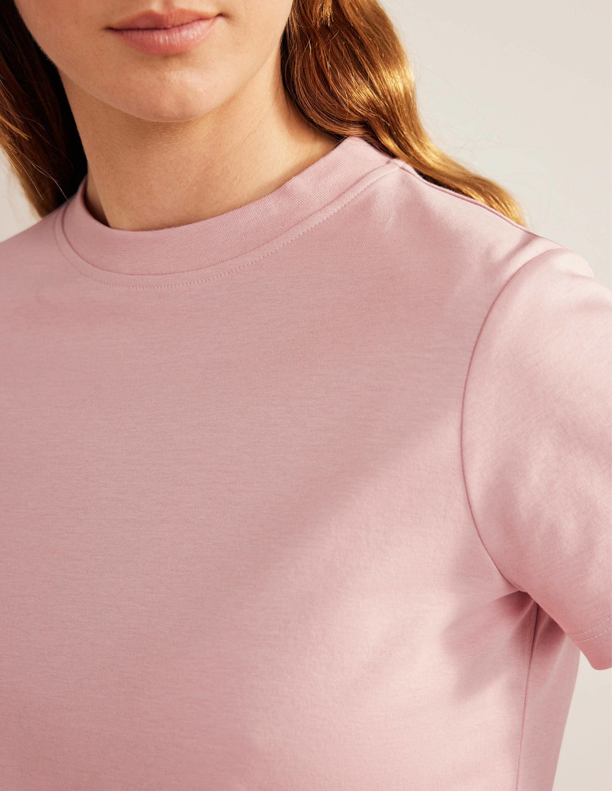 Cropped Cotton T-Shirt-Milkshake - Image 2