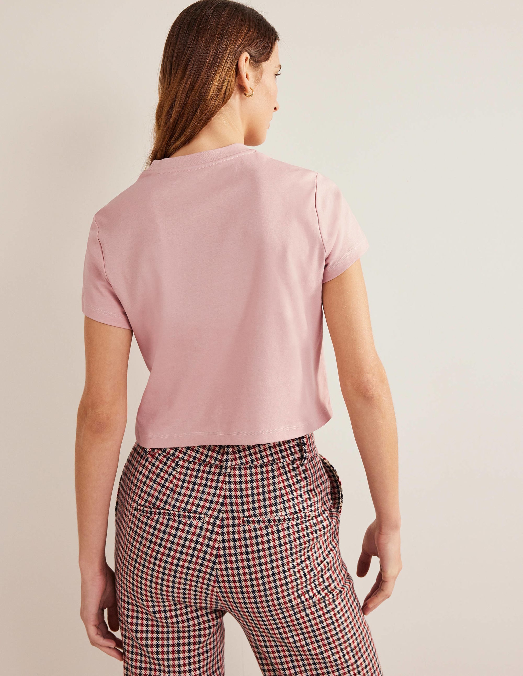 Cropped Cotton T-Shirt-Milkshake - Image 3