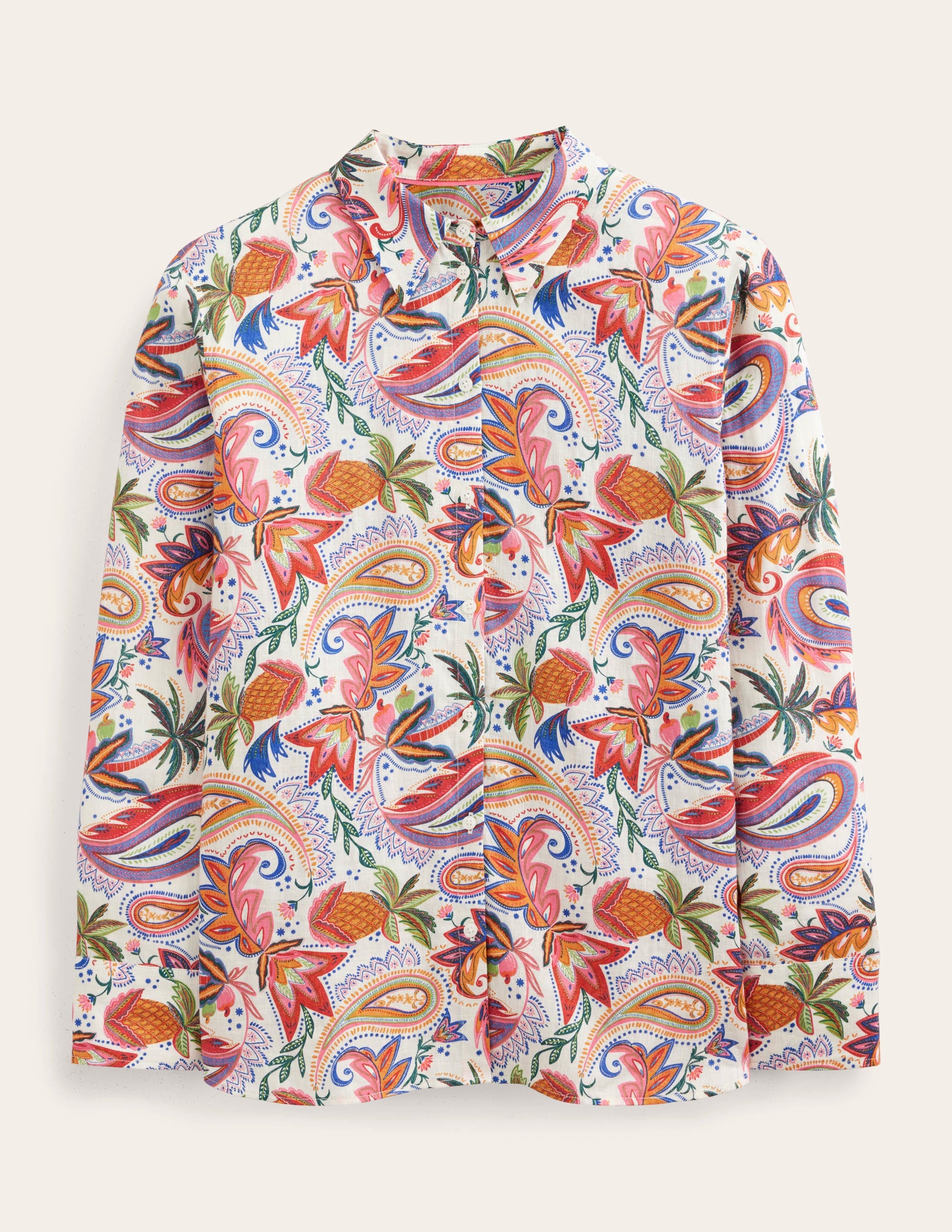 New Linen Shirt-Multi, Paradise Paisley-5