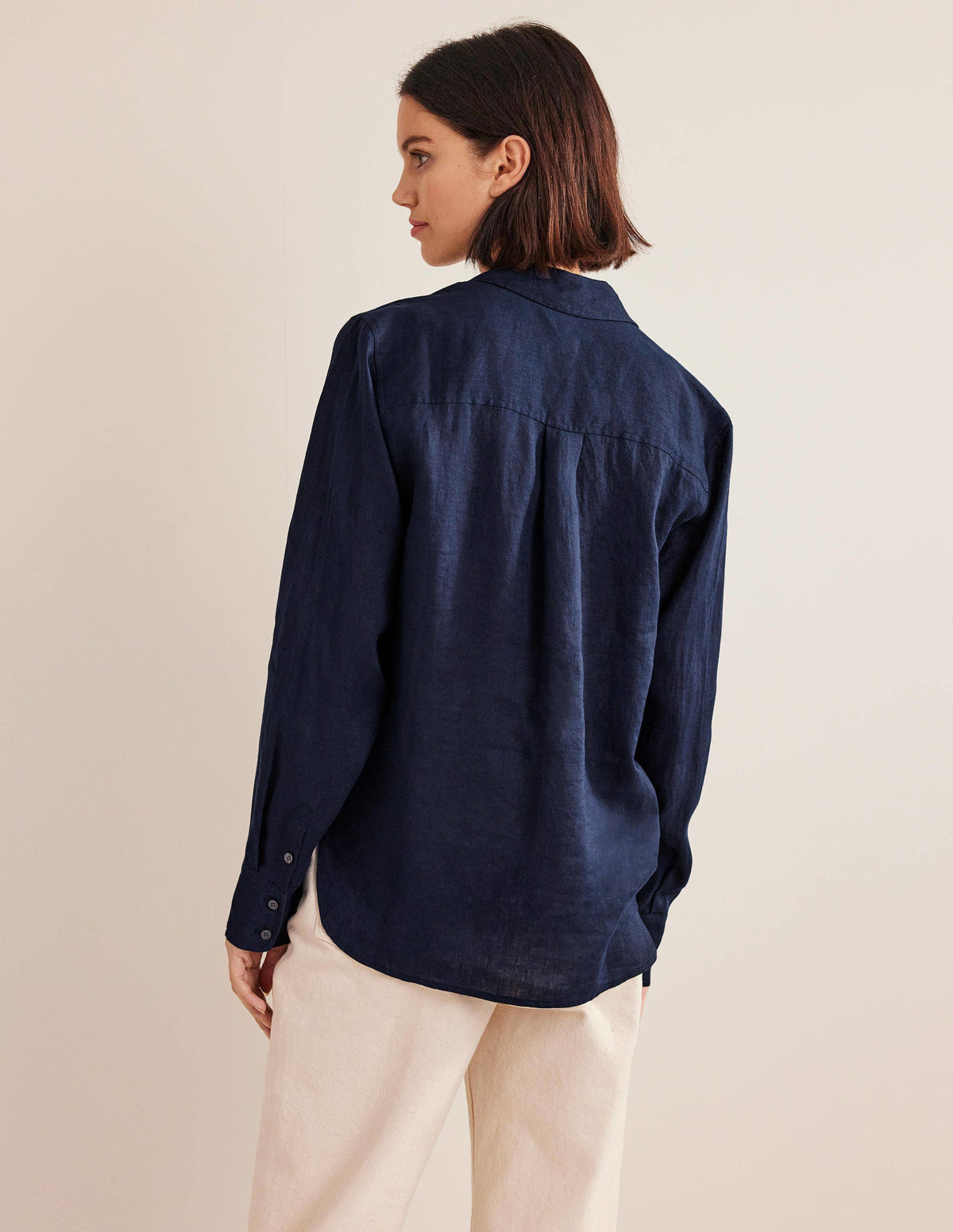 New Linen Shirt-Navy-3