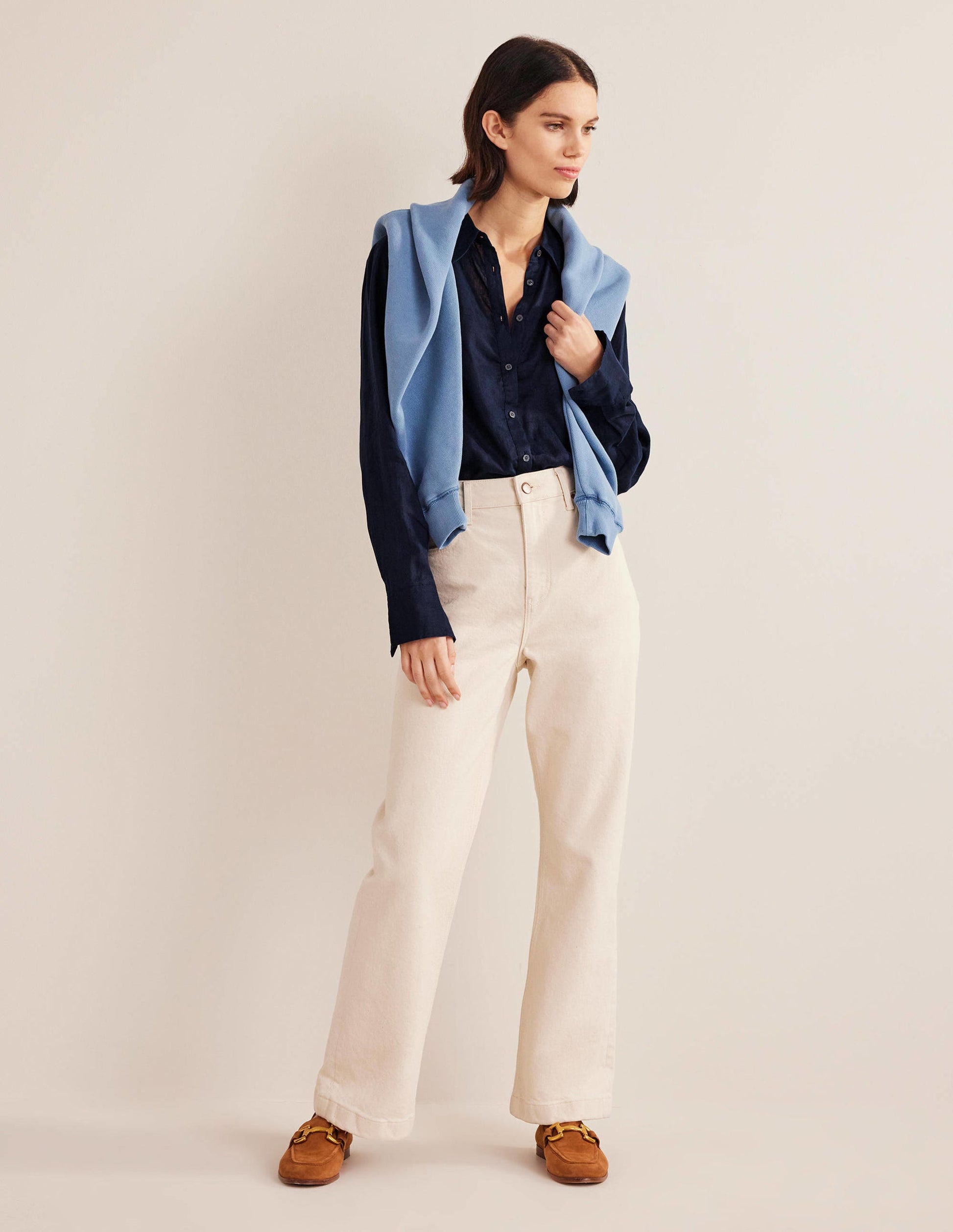 New Linen Shirt-Navy-5