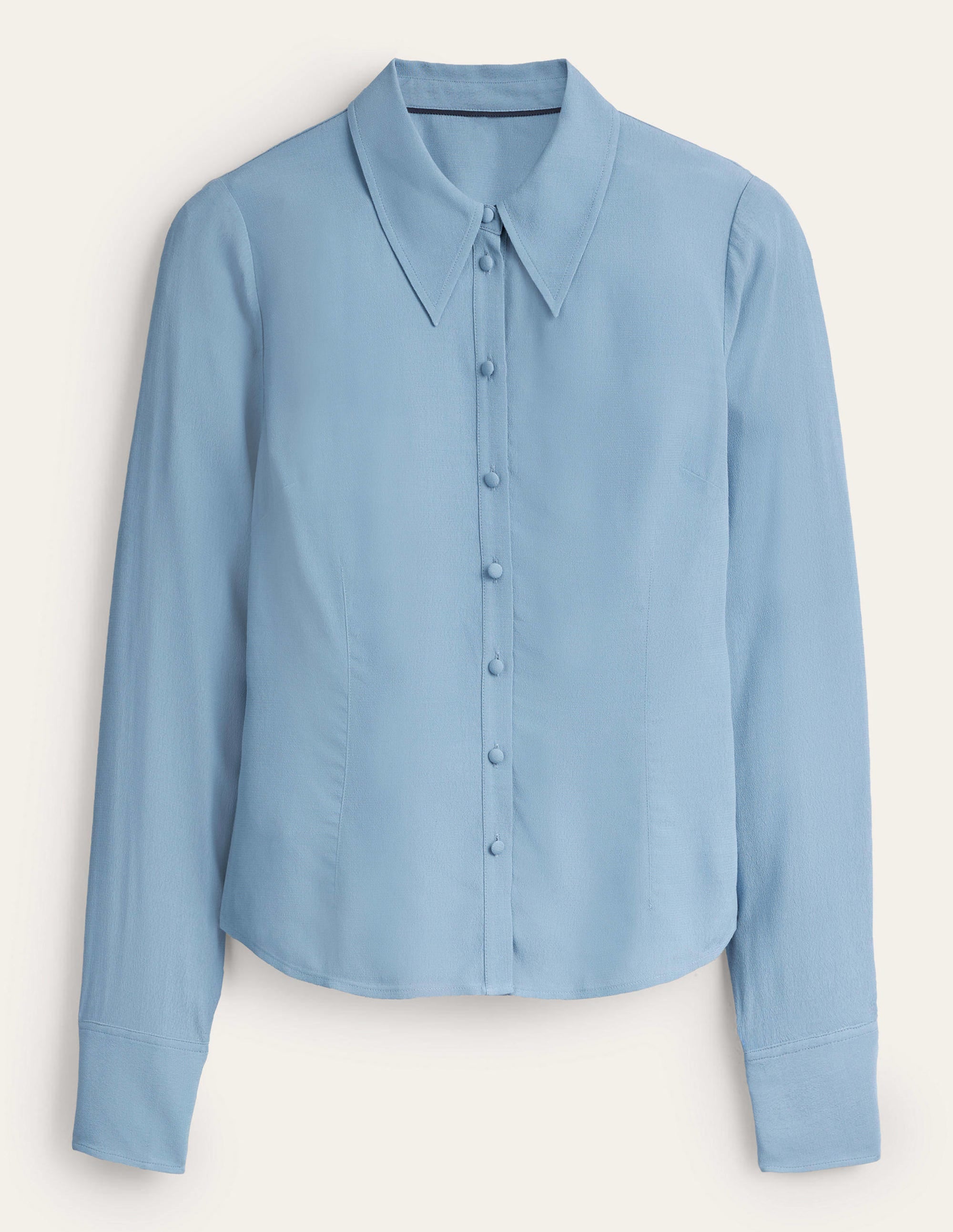 Fitted Workwear Shirt-Captains Blue - Image 6