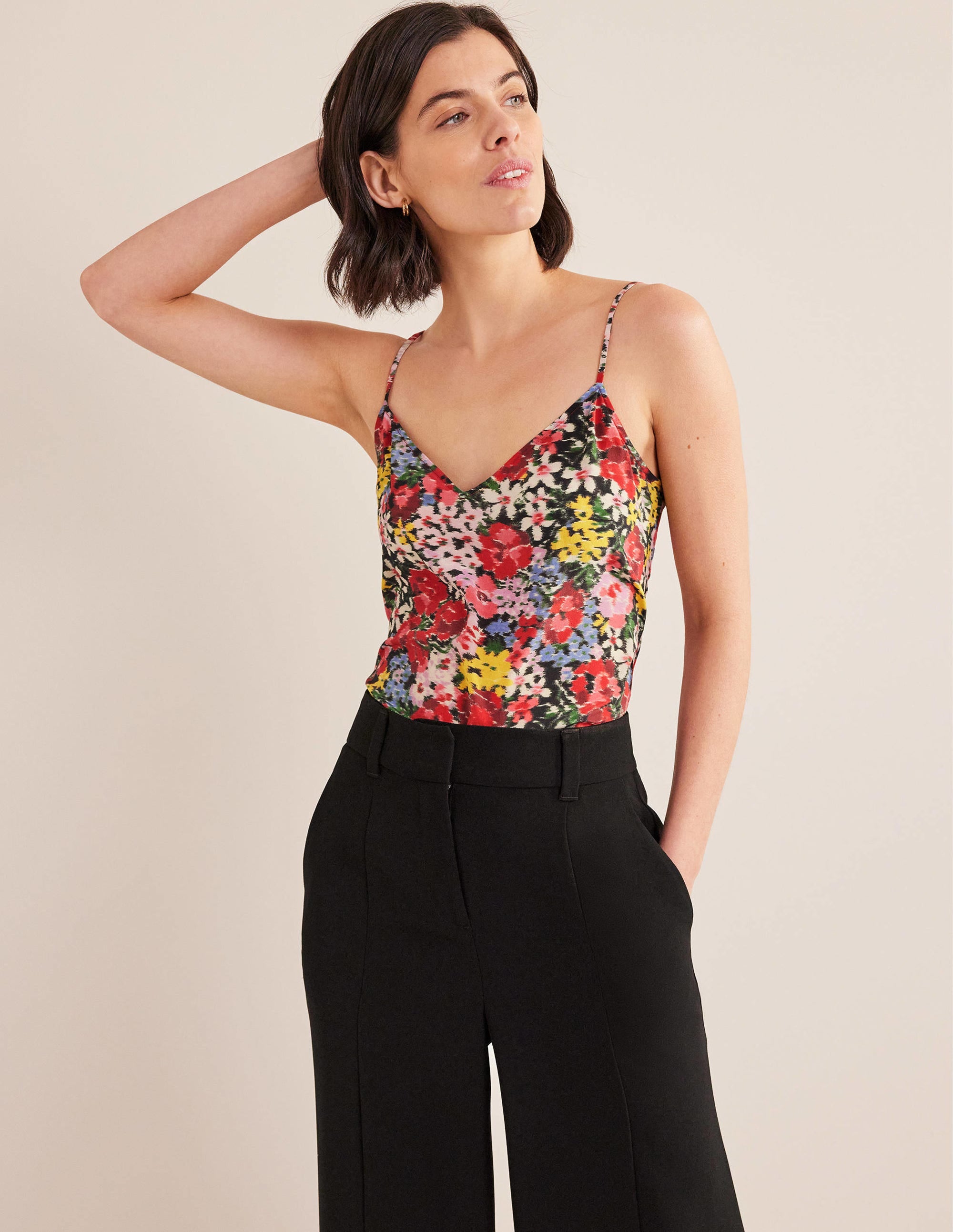 Silk Cami-Multi, Moire Bloom - Image 1