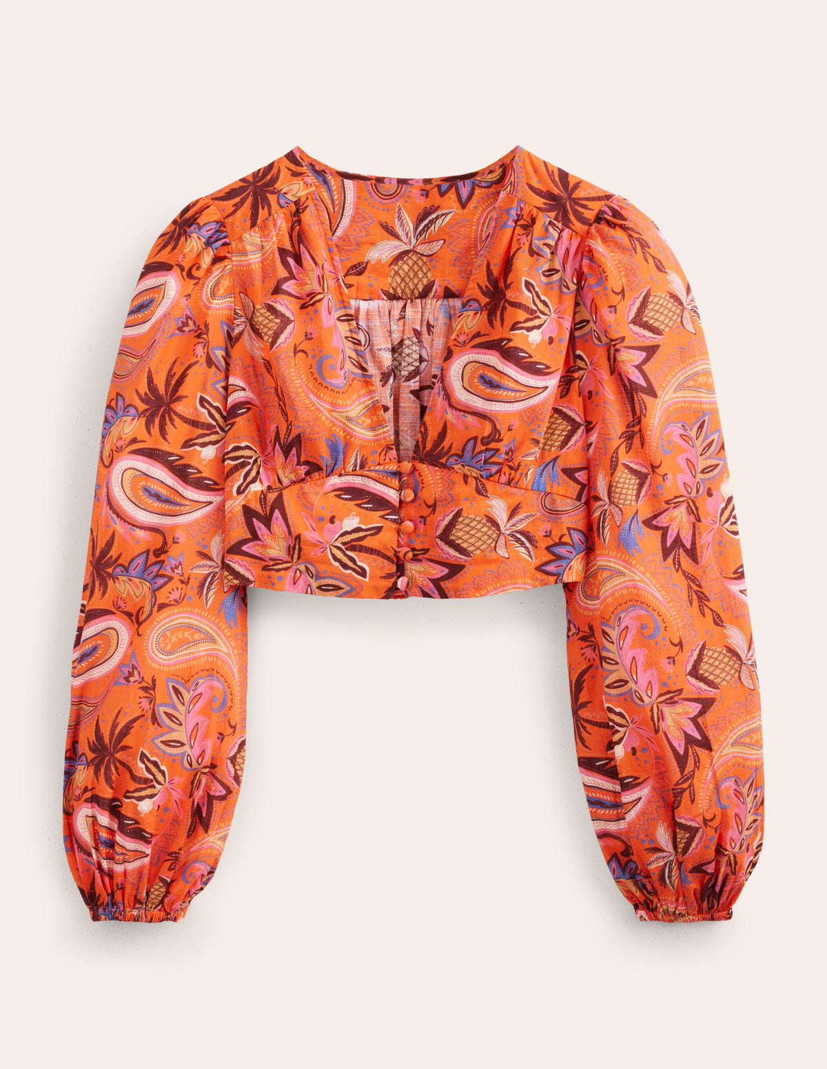 Cropped Low V Top-Deep Sea Coral-5