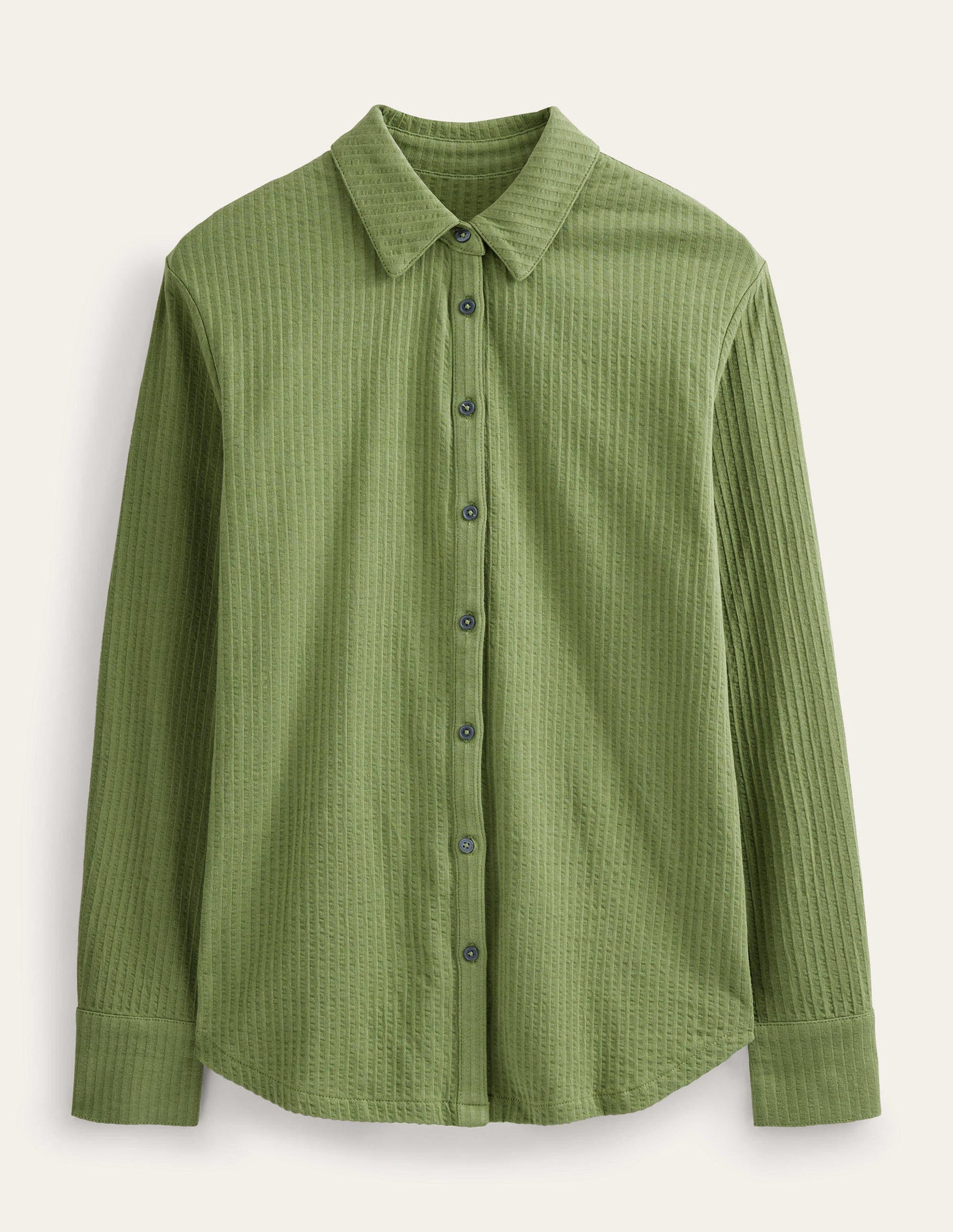 Textured Jersey Shirt-Washed Khaki-5