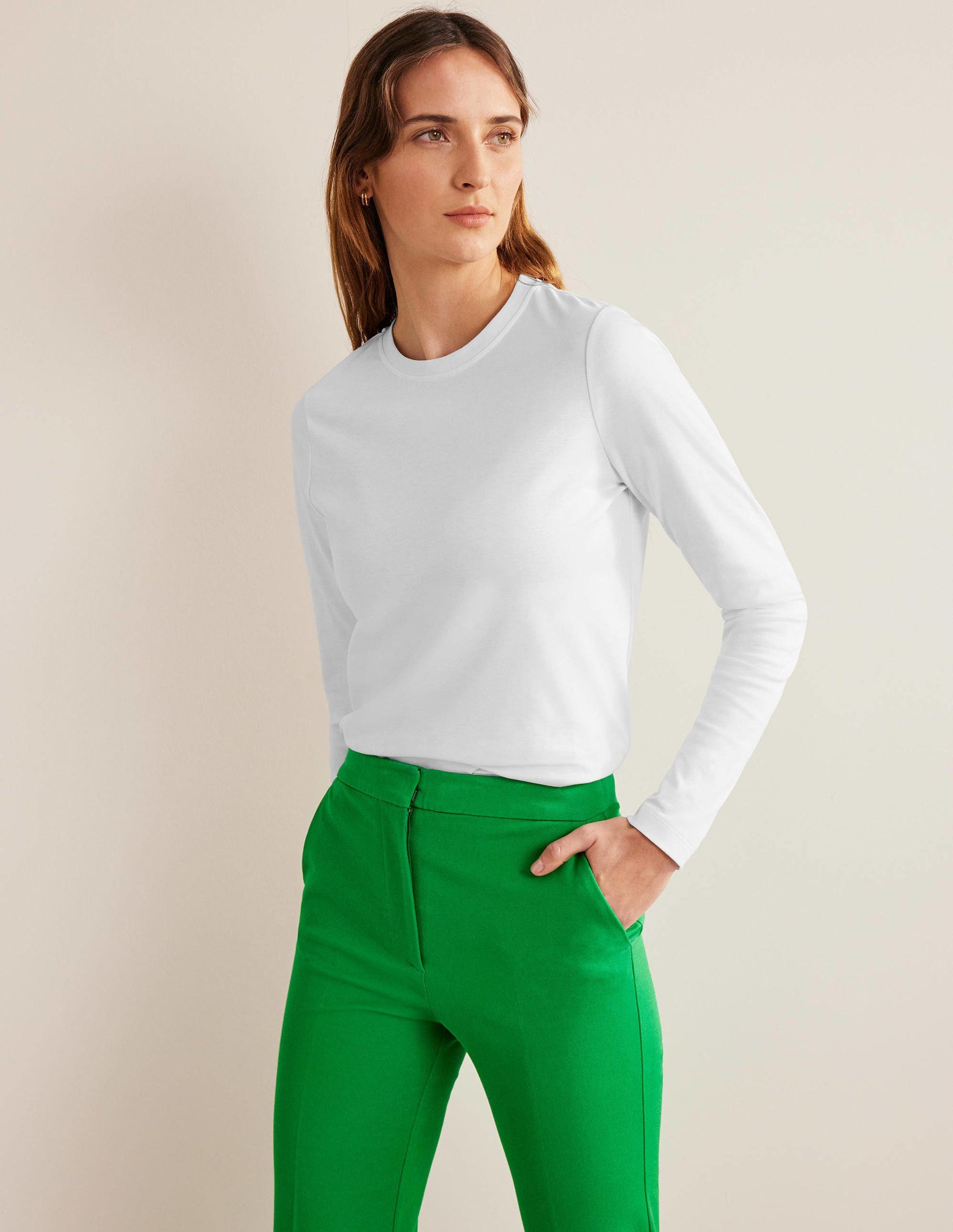 Perfect Long Sleeve T-Shirt-White-4