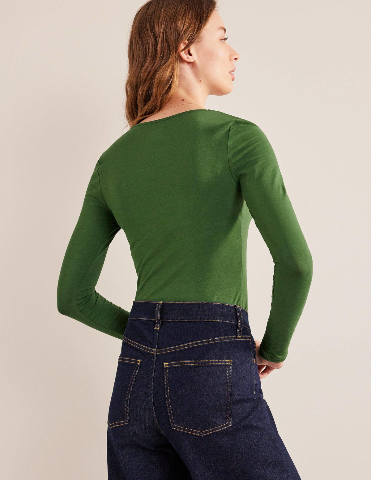 Double Layer Scoop Neck Top-Broad Bean-3