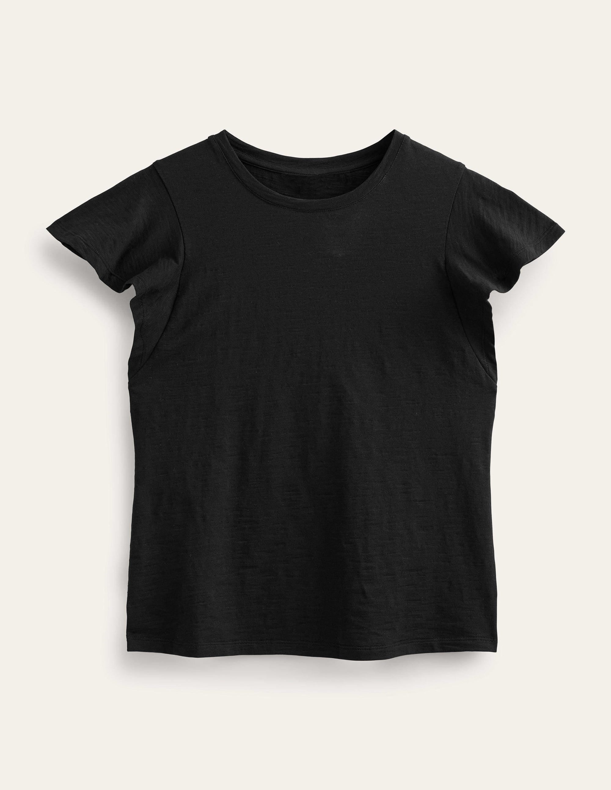 Crew Neck Flutter T-Shirt-Black - Image 5