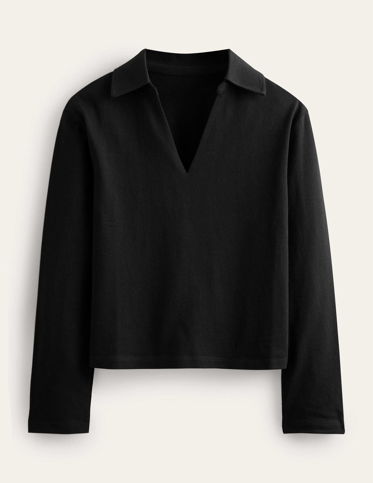Notch Collar Stripe Top-Black - Image 5