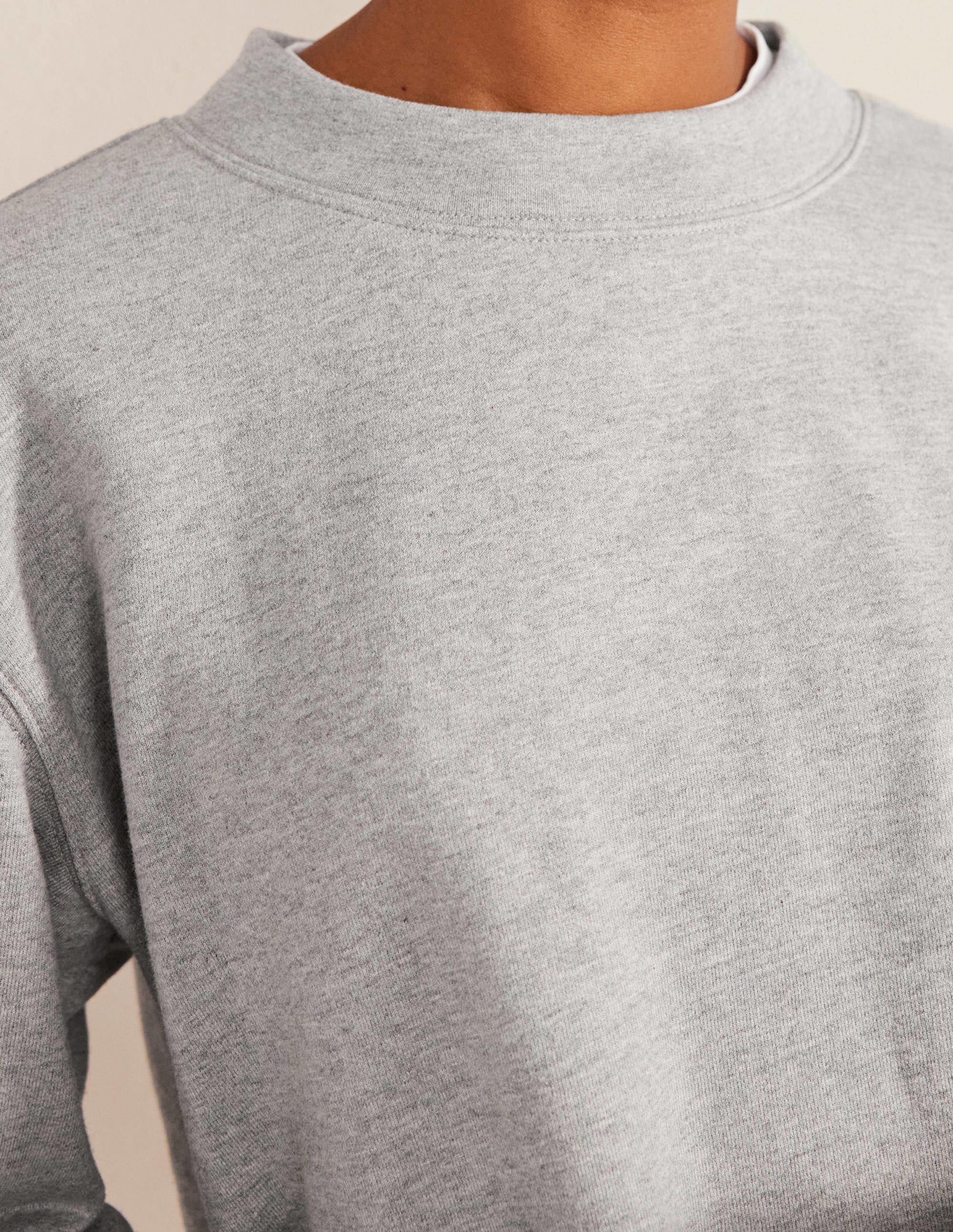 Oversized Sweatshirt-Grey Marl - Image 2