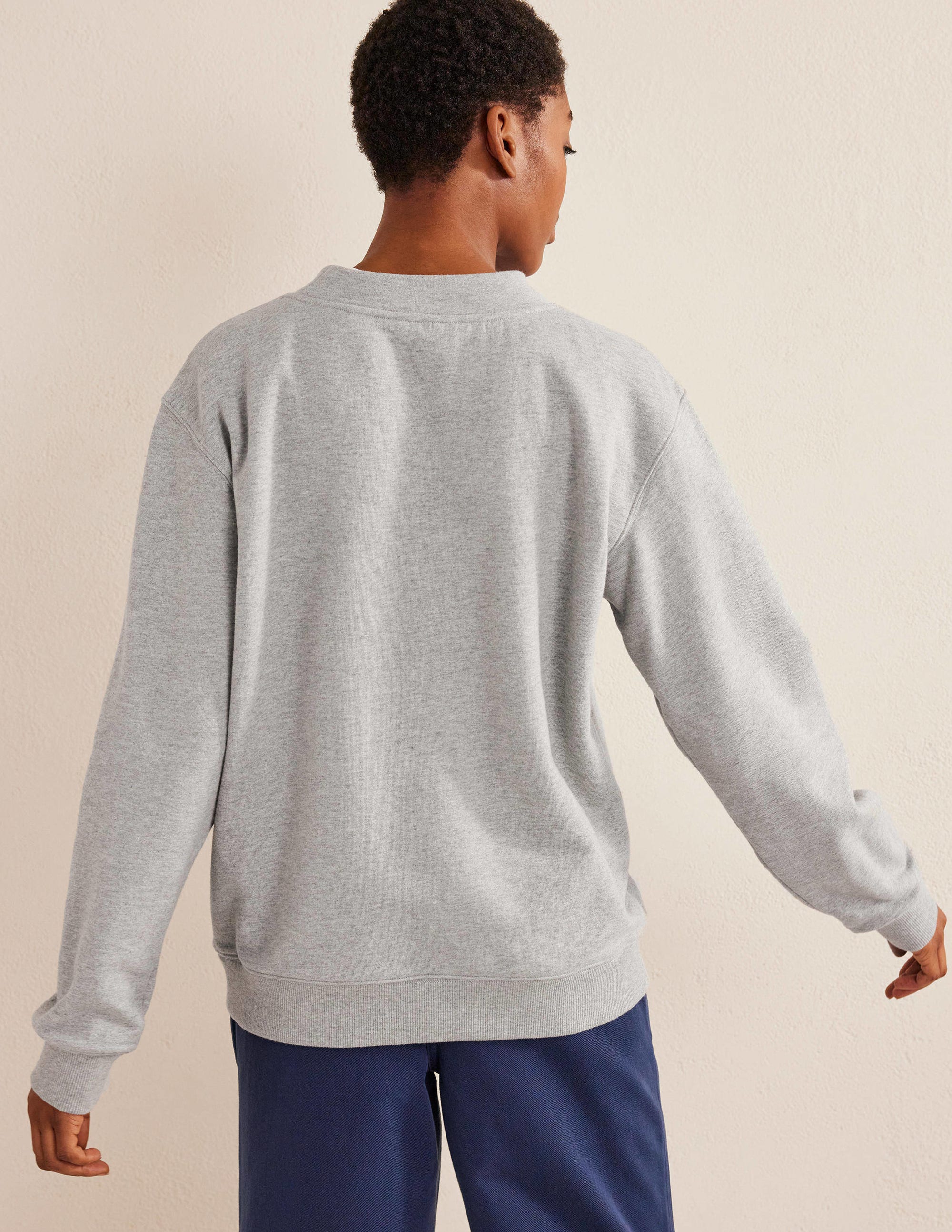 Oversized Sweatshirt-Grey Marl - Image 3