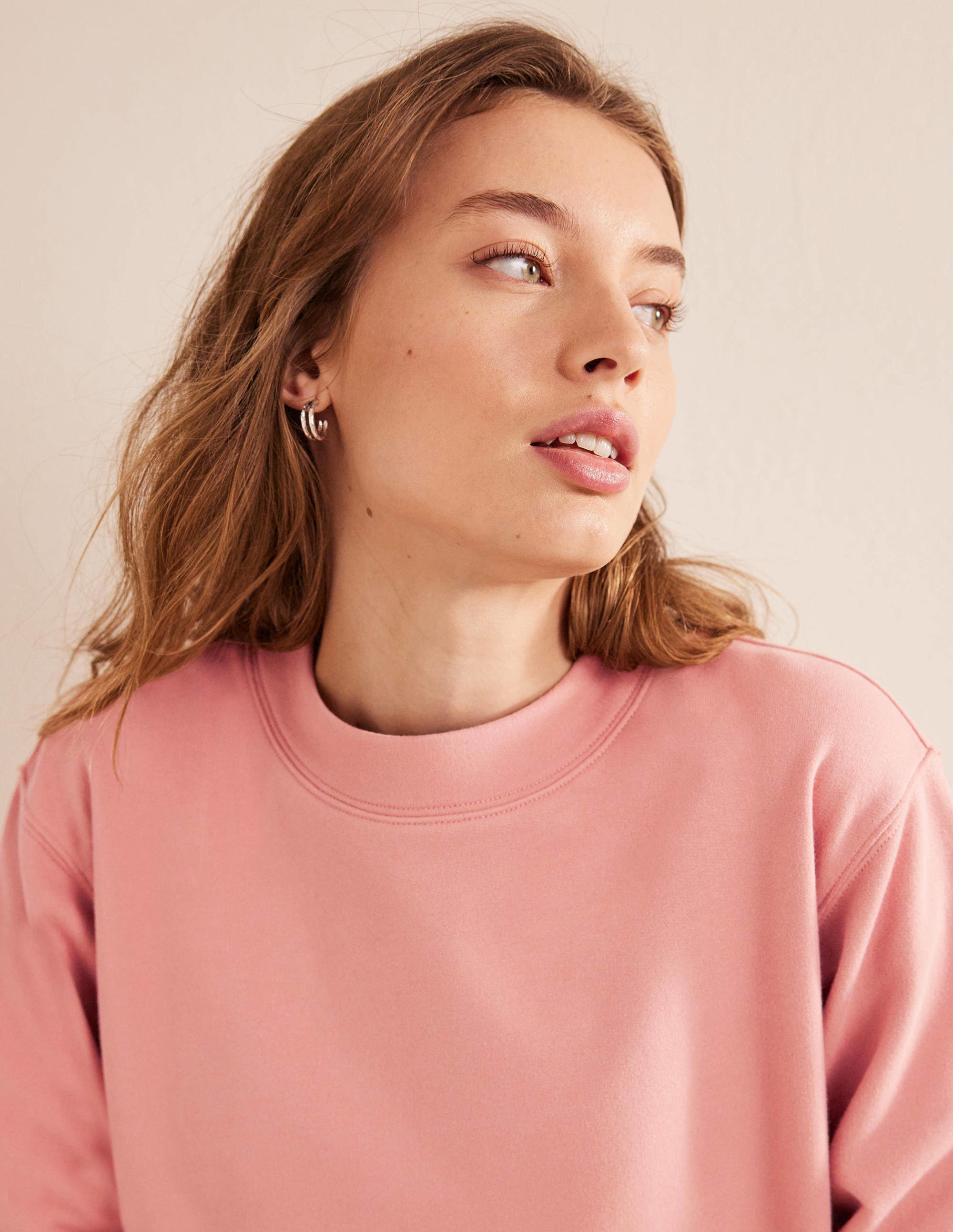 Oversized Sweatshirt-Rose Pink - Image 2