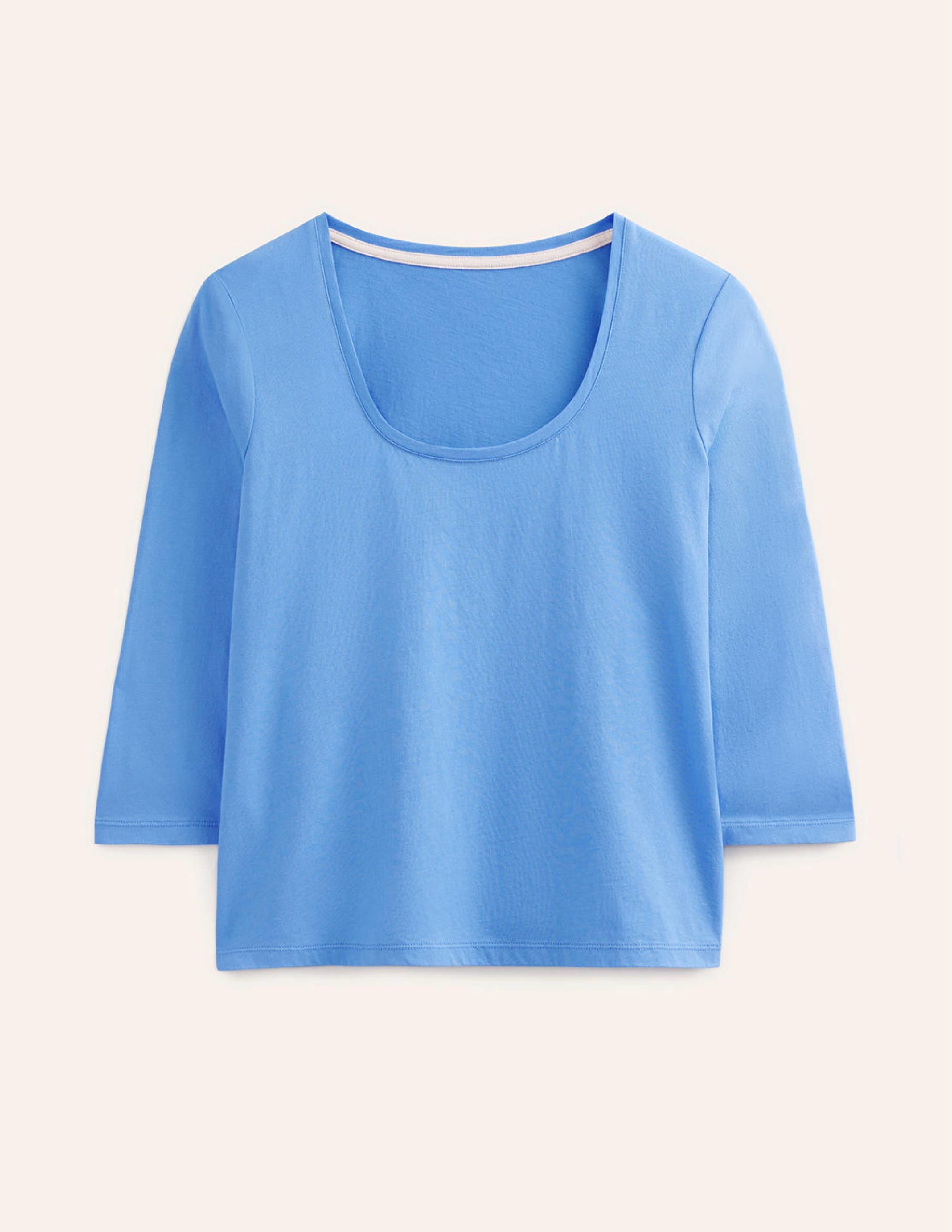 3/4 Sleeve Scoop Neck Top-Marina - Image 5