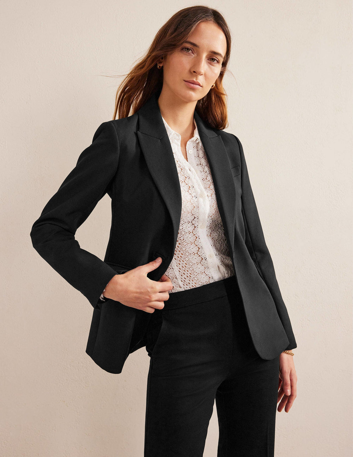 Tailored Suit Blazer-Black - Image 4