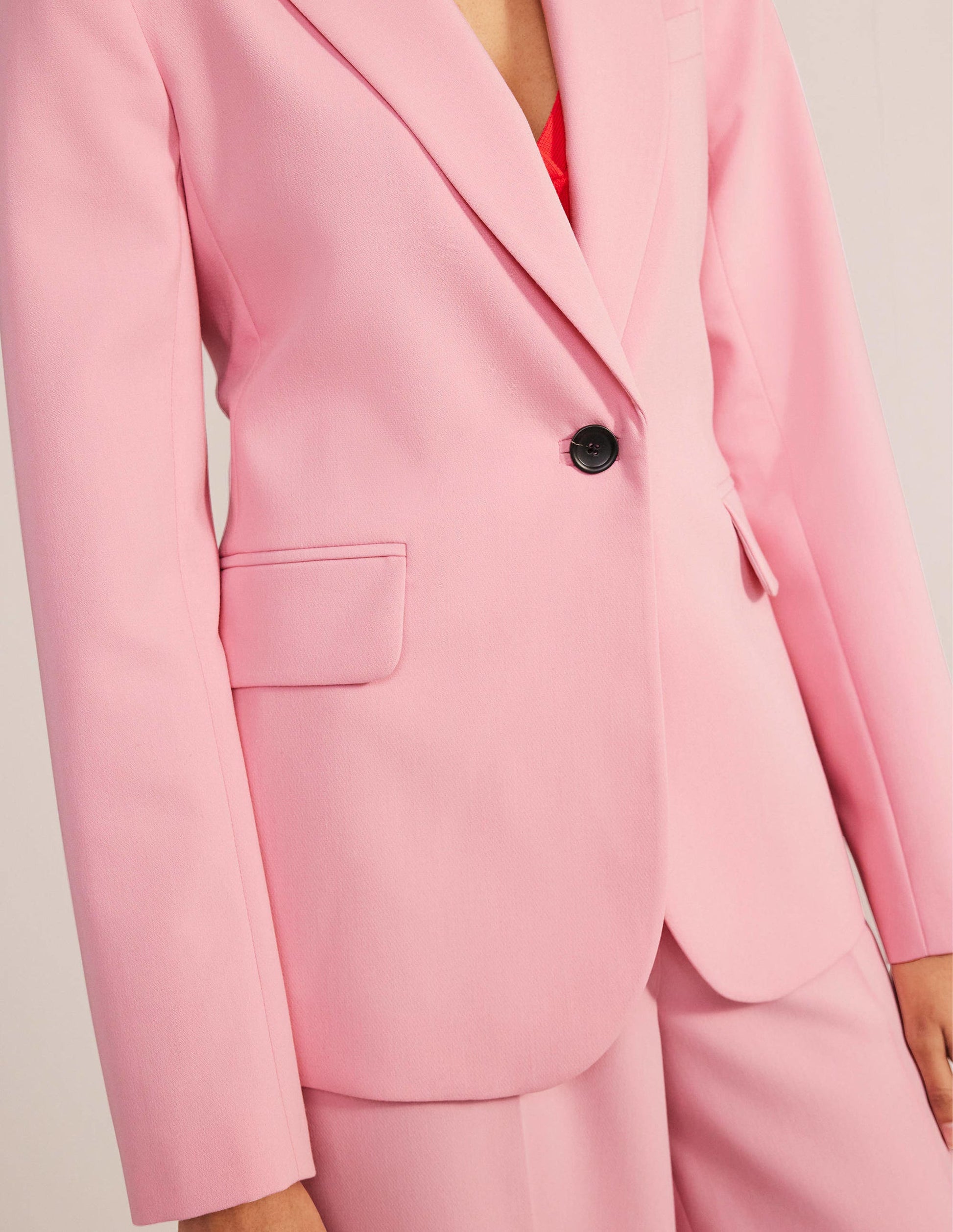 Tailored Suit Blazer-Pink-2