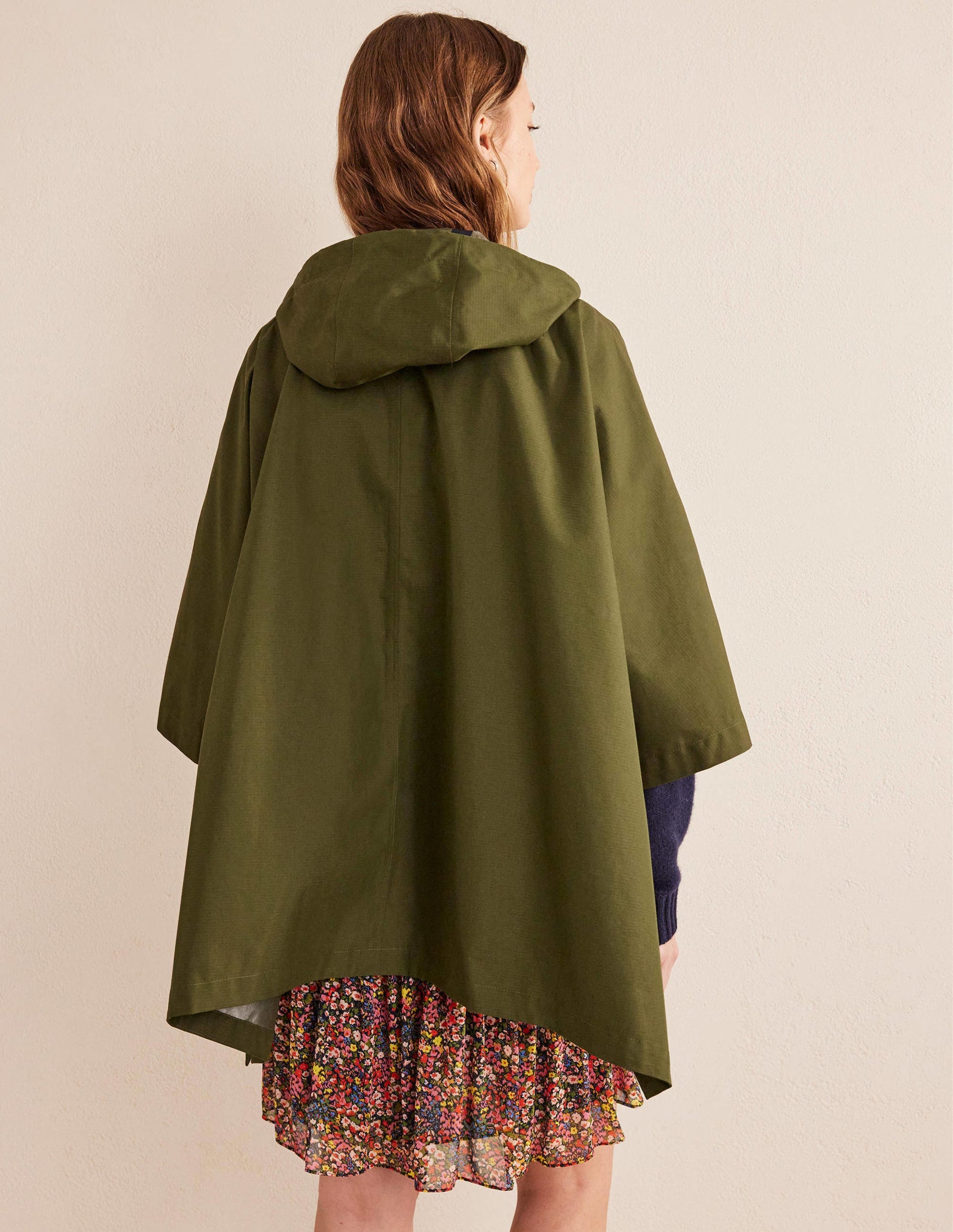 Waterproof Cape Jacket-Khaki-3