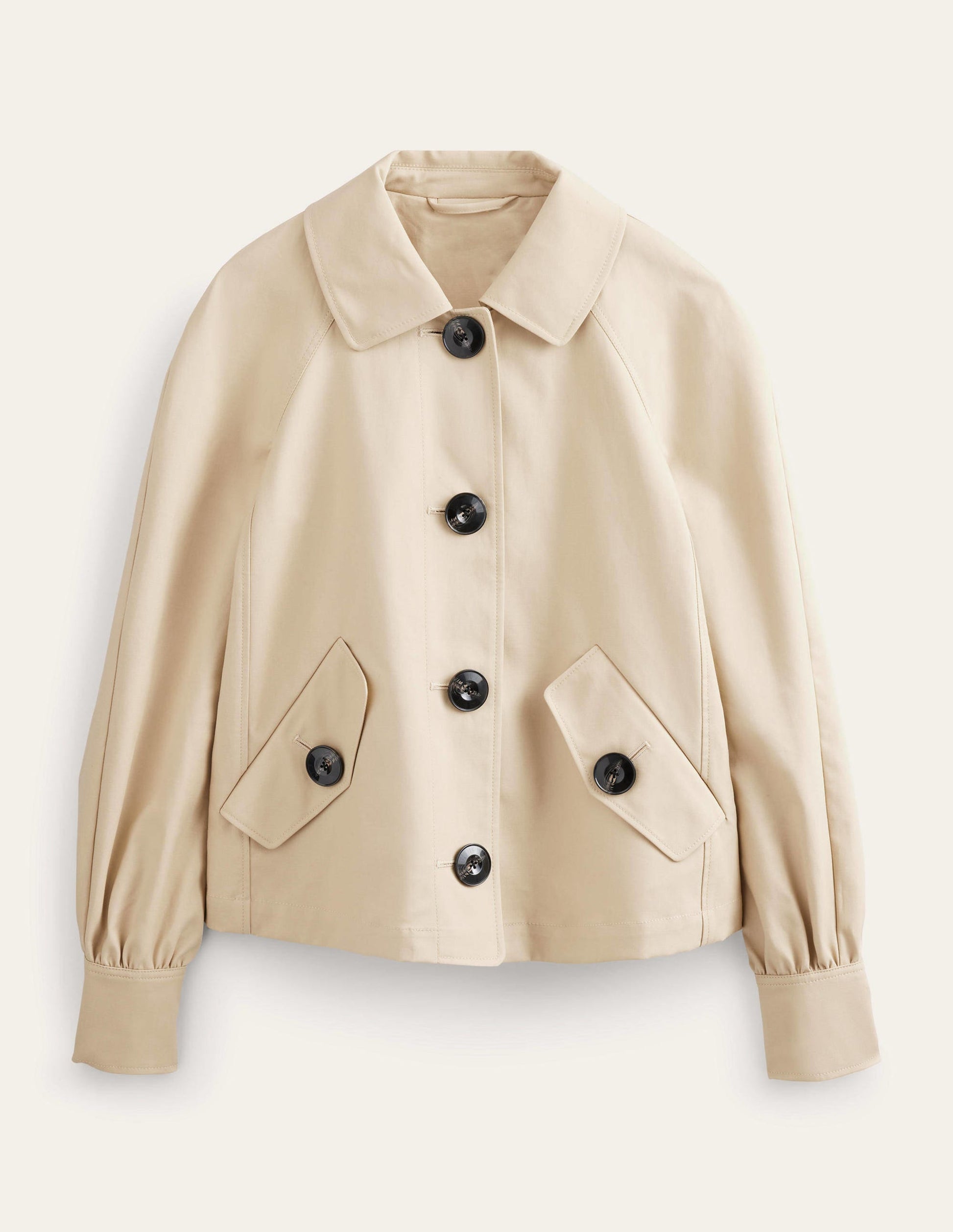 Cotton Trench Jacket-Stone-6