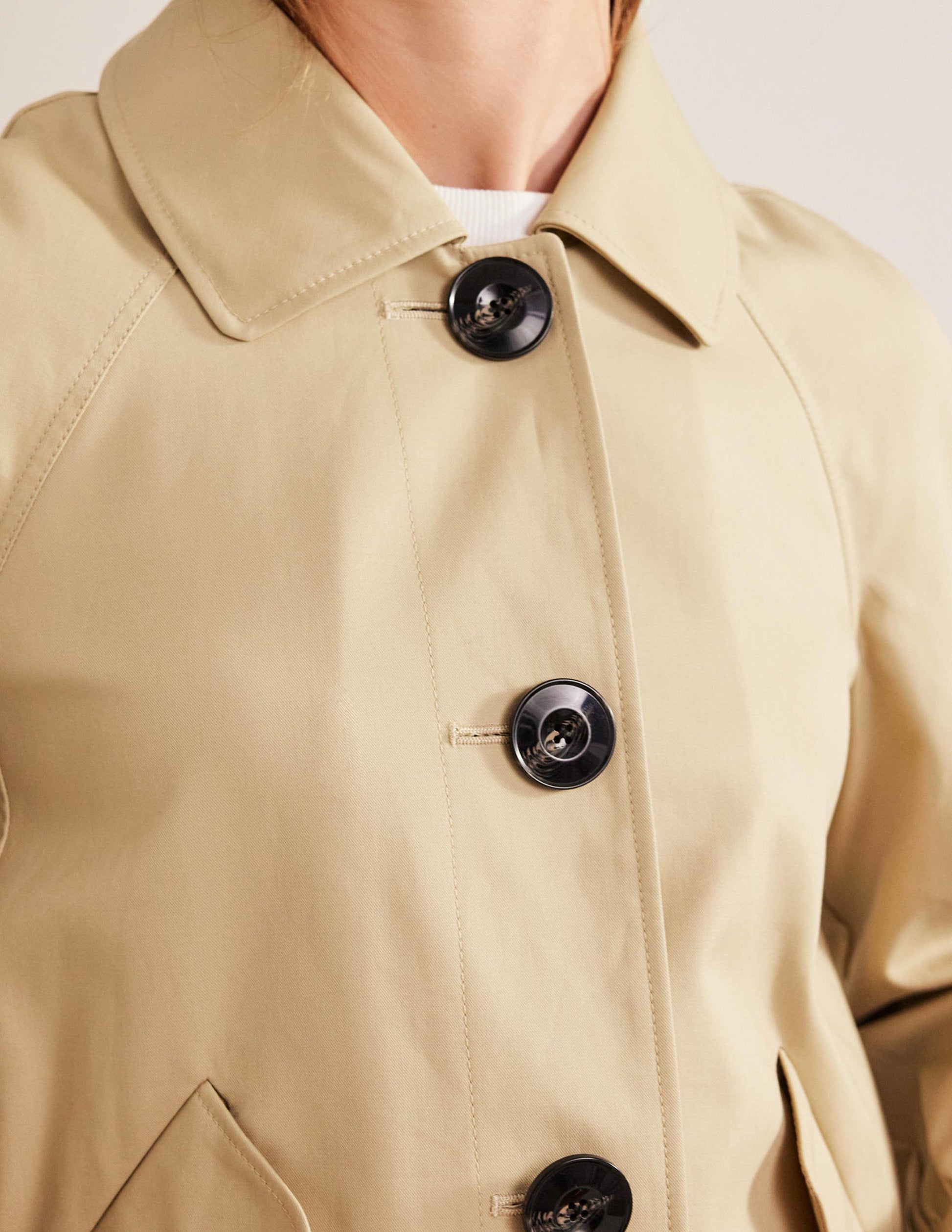 Cotton Trench Jacket-Stone-2