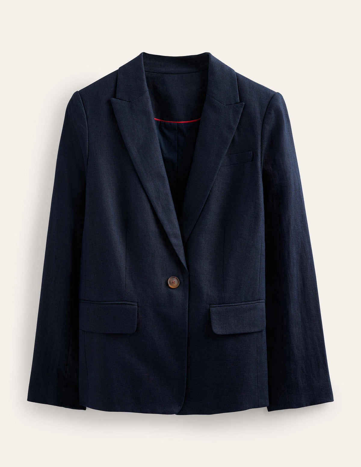 The Cambridge Linen Blazer-Navy-7