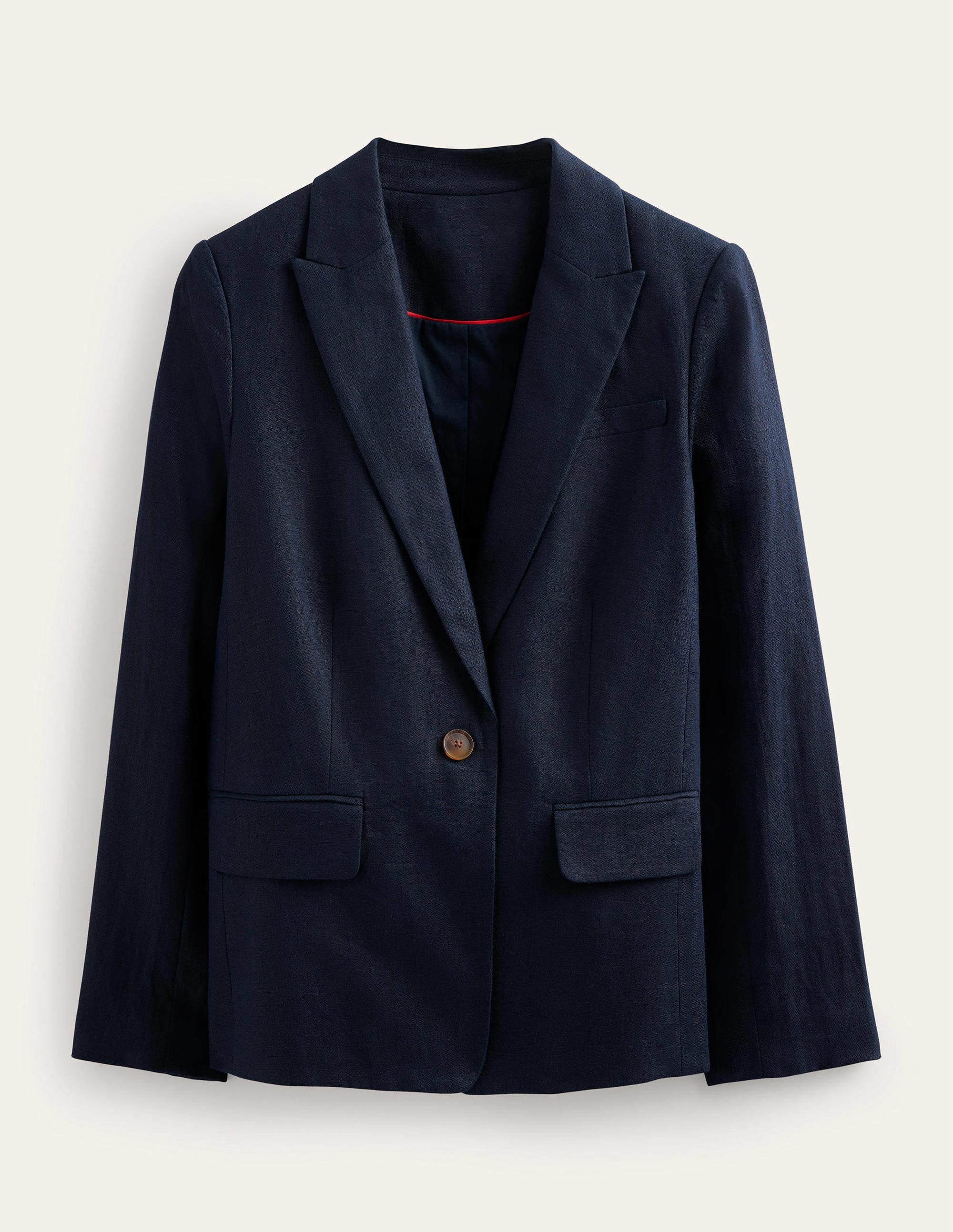 The Cambridge Linen Blazer-Navy - Image 7