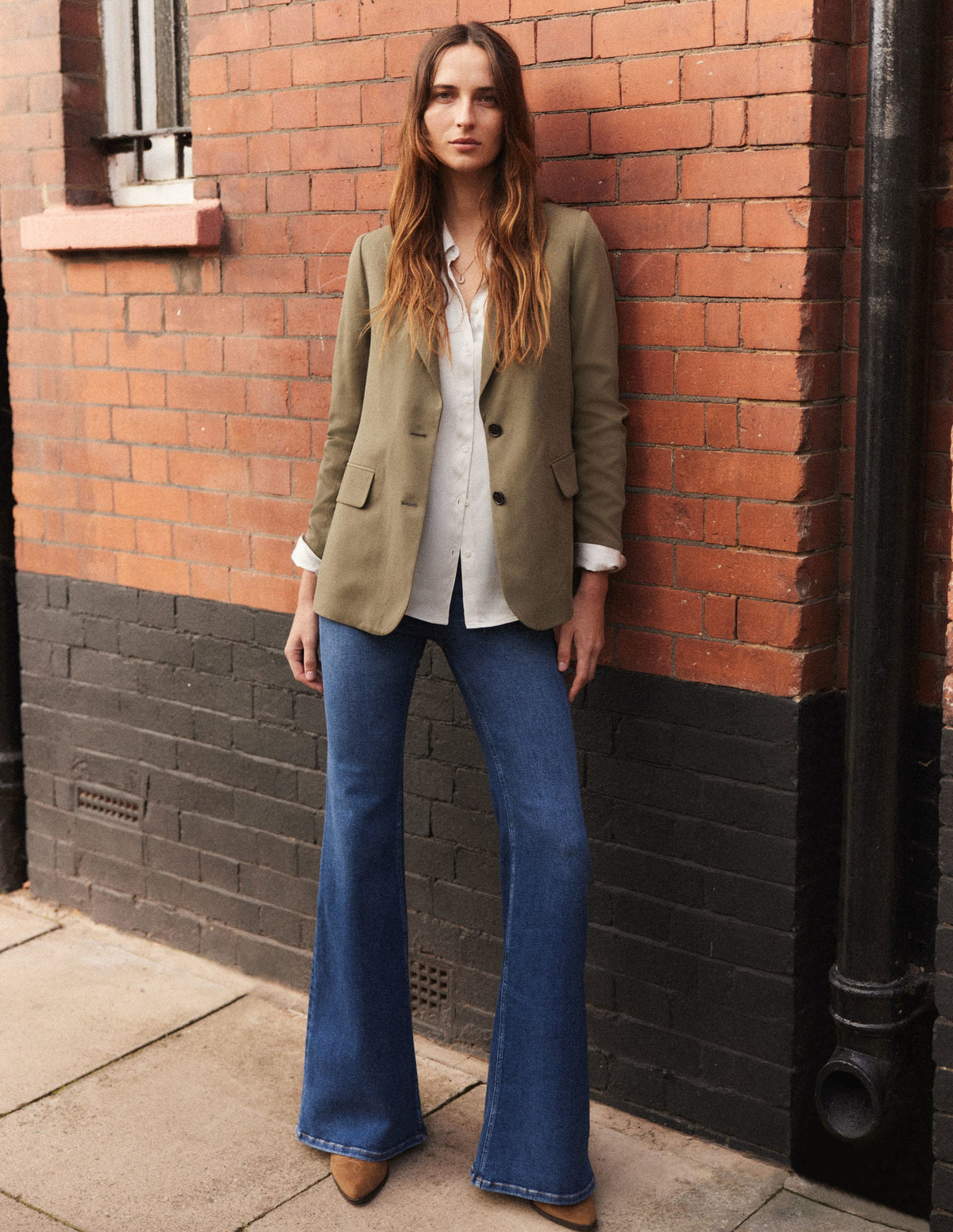 Tencel Relaxed Blazer-Washed Khaki - Image 6