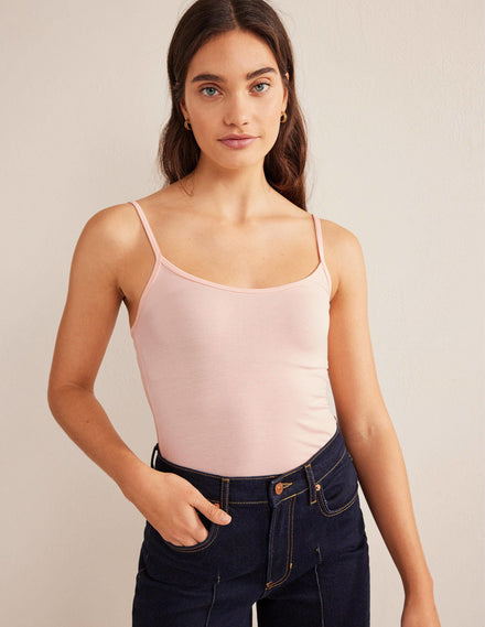 Plain Cami Top-Light Beige