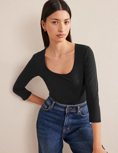 Double Layer Front Top-Black-1