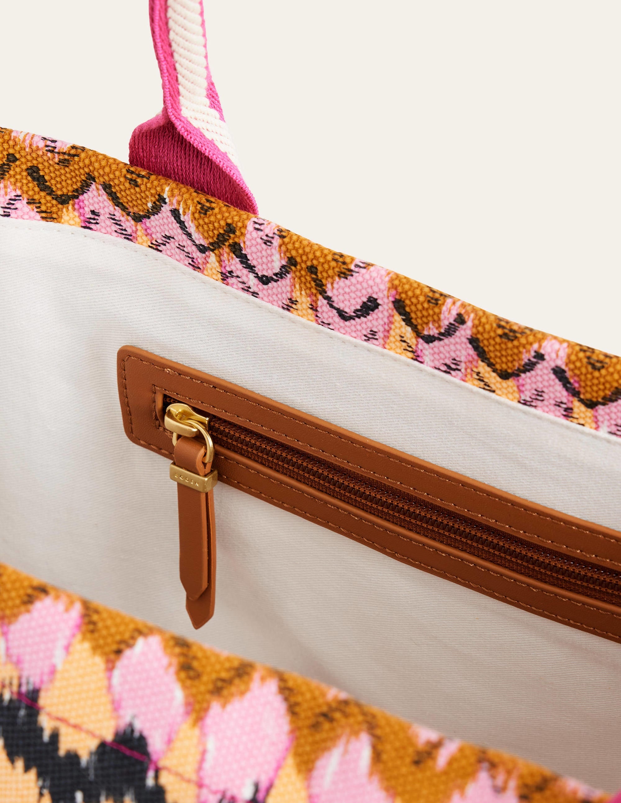 Tilda Canvas Tote Bag-Multi, Ikat - Image 3