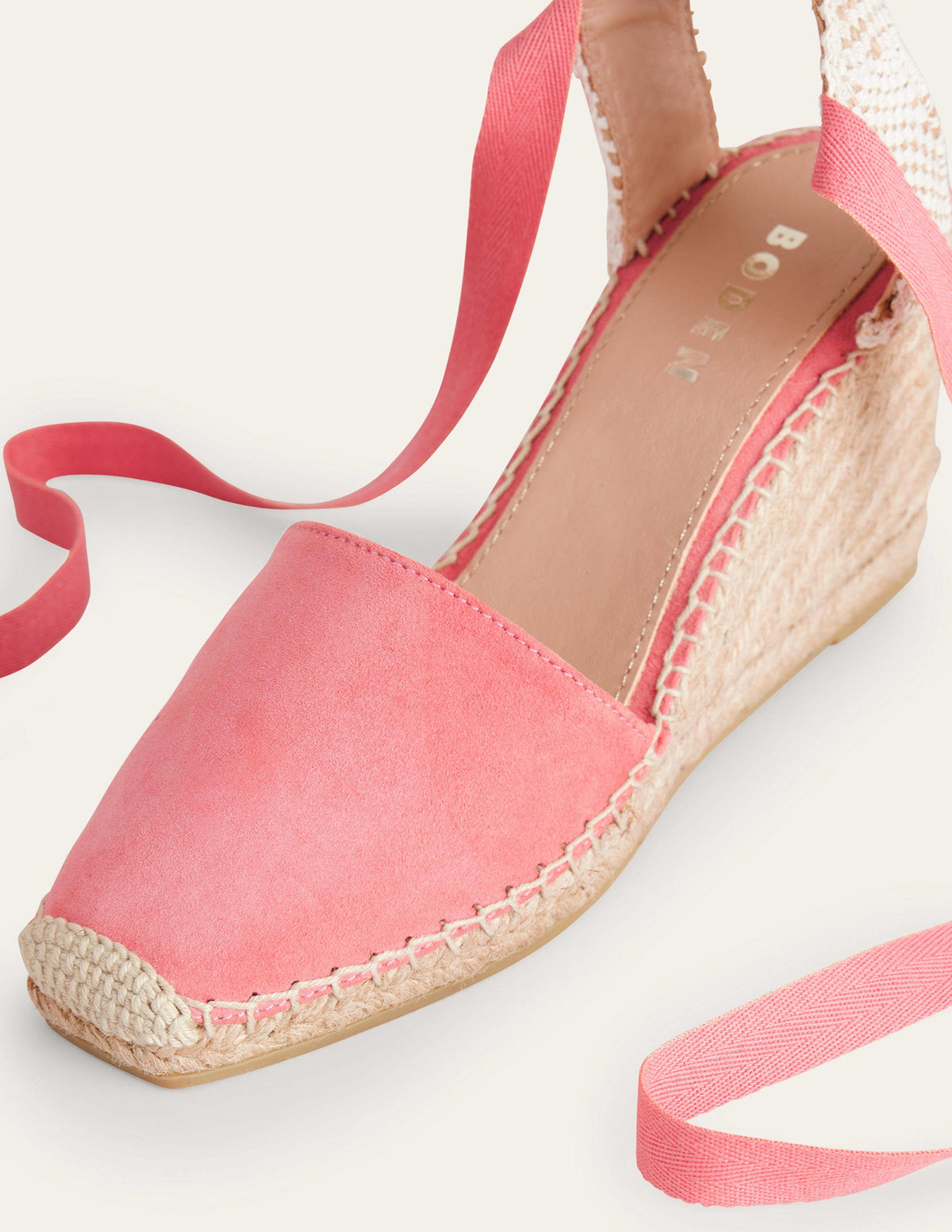 Esme Espadrille Wedges-Blush Suede - Image 4